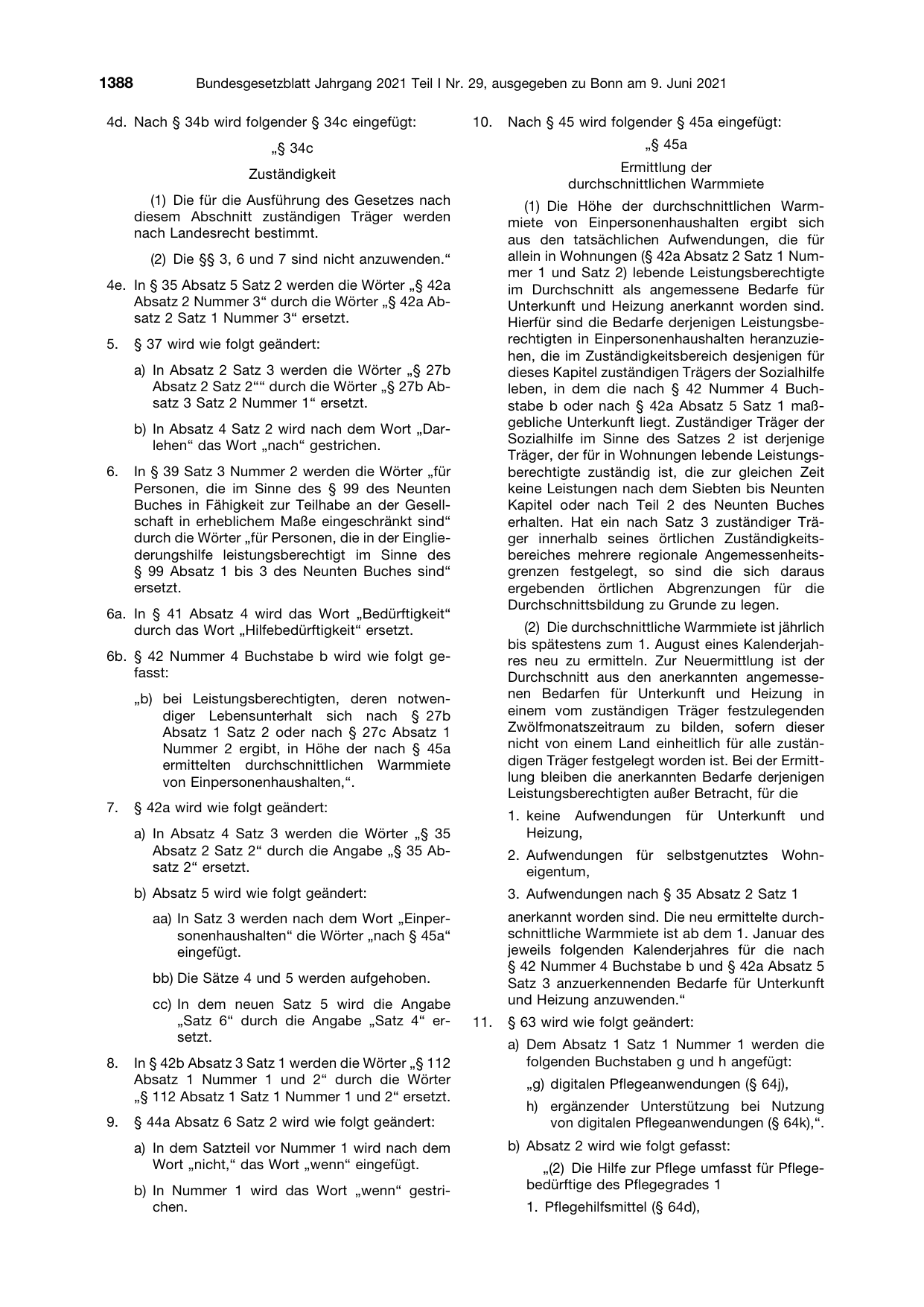 BGBl. 2021, Seite 1388 — Originalseite als Abbildung
