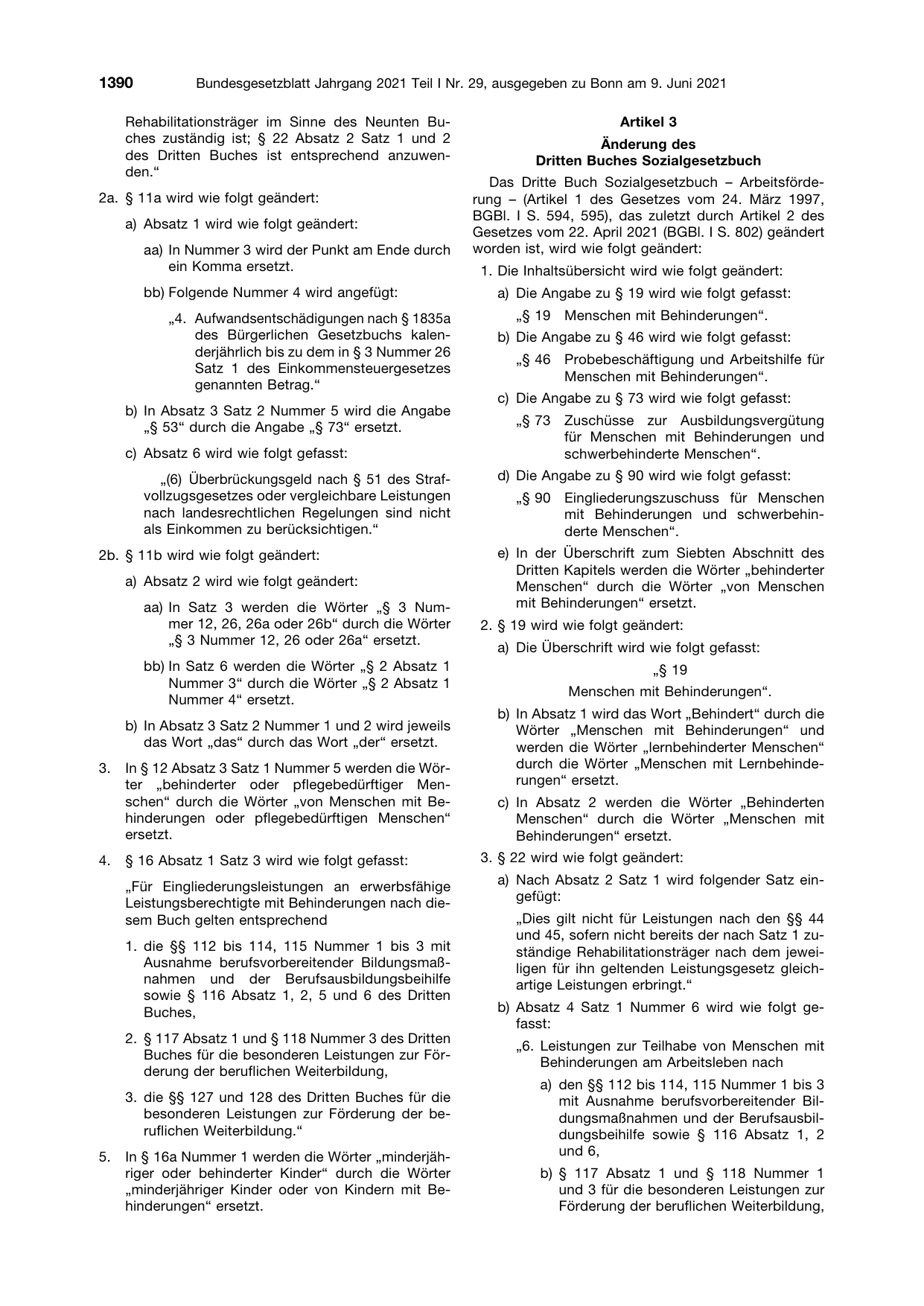 BGBl. 2021, Seite 1390 — Originalseite als Abbildung