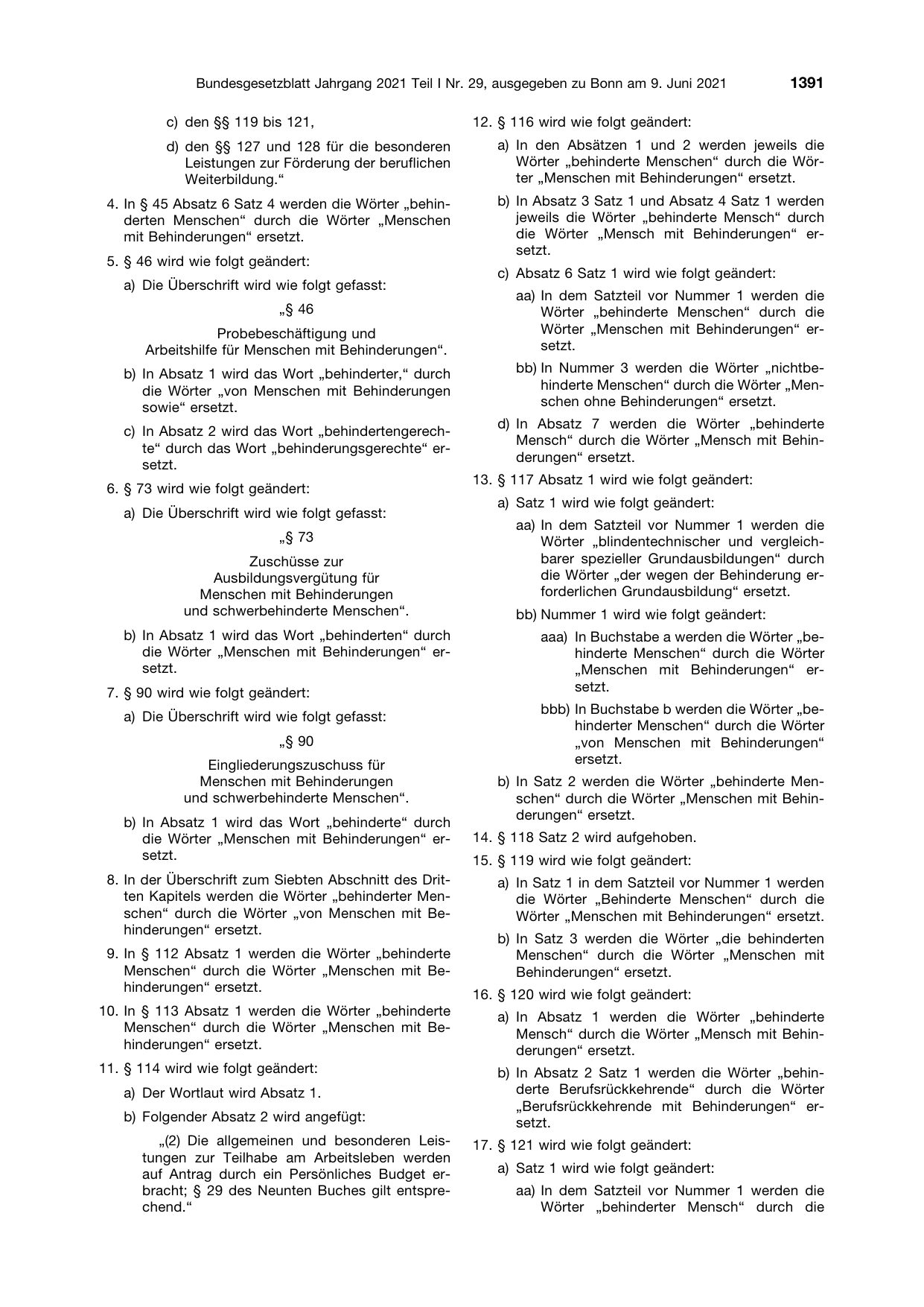 BGBl. 2021, Seite 1391 — Originalseite als Abbildung