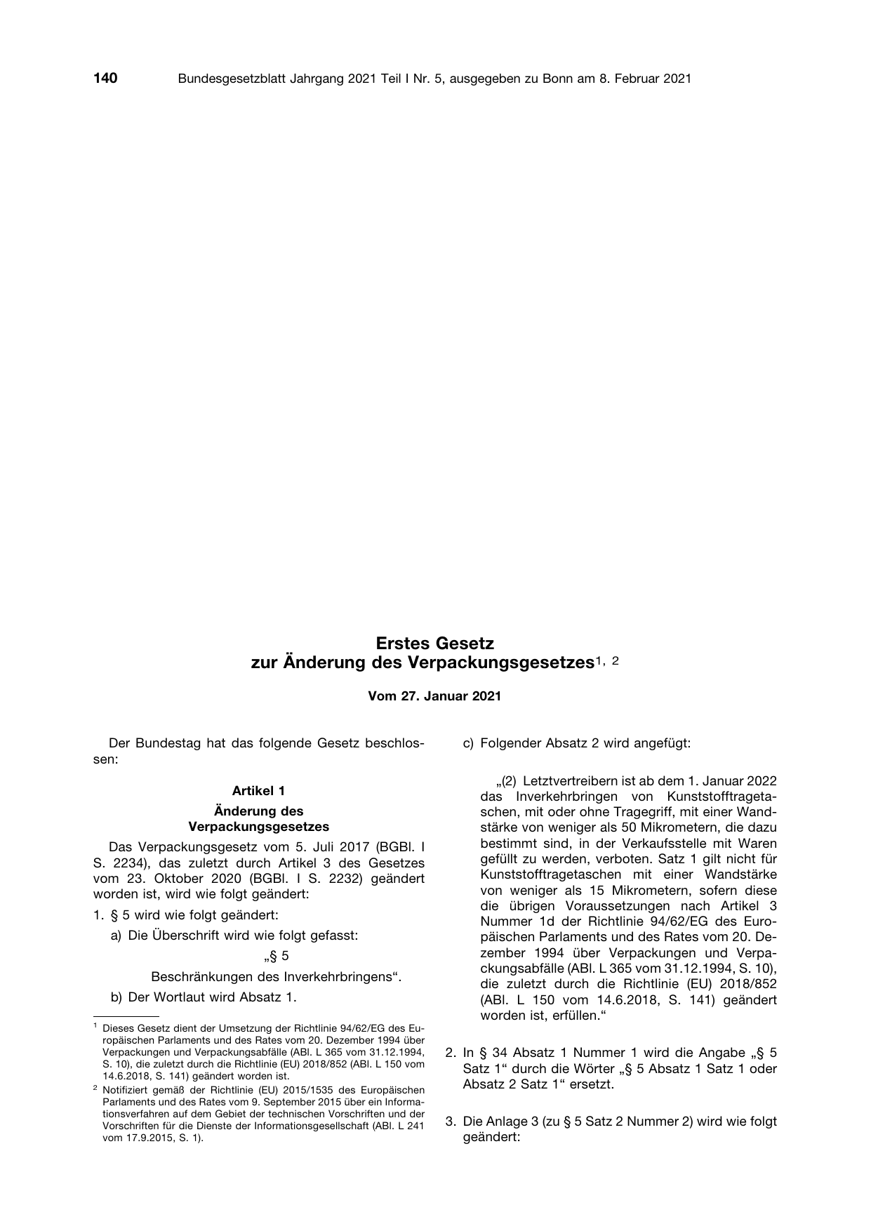 BGBl. 2021, Seite 140 — Originalseite als Abbildung