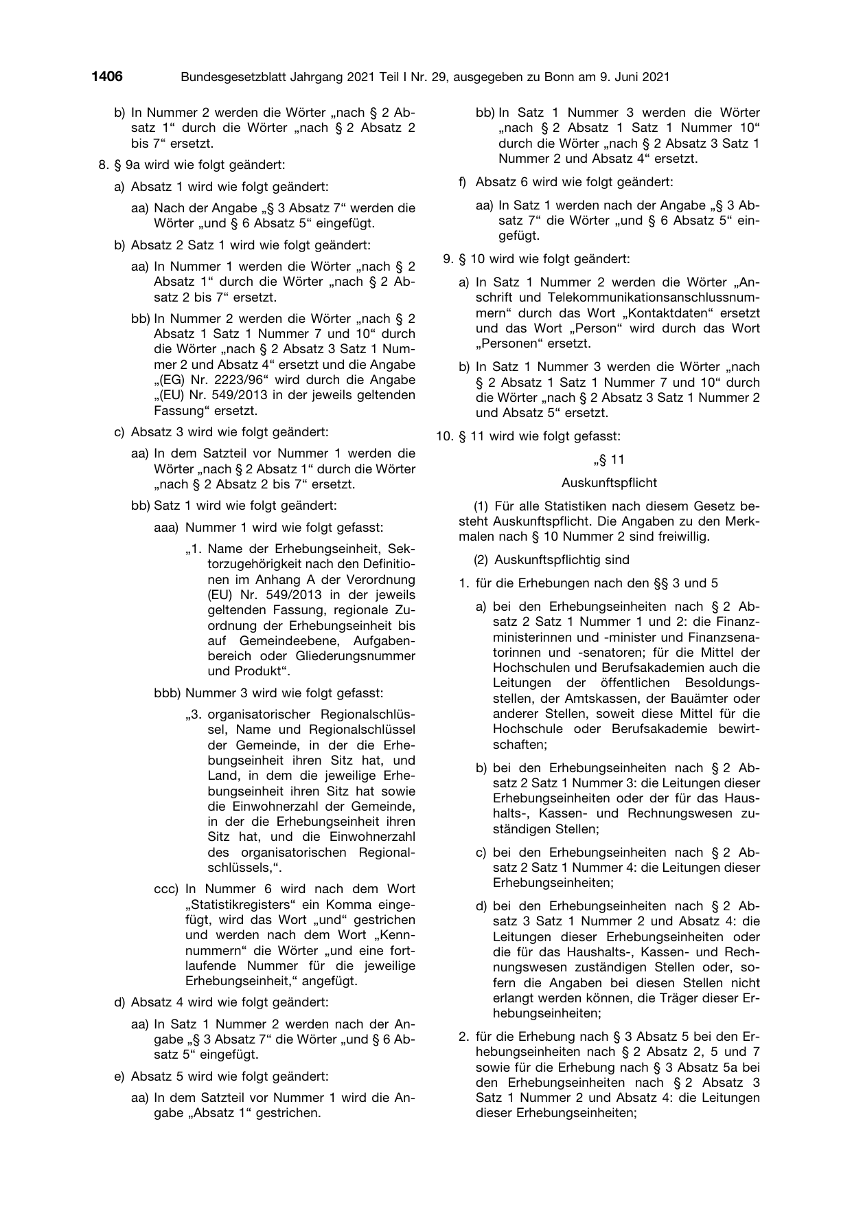 BGBl. 2021, Seite 1406 — Originalseite als Abbildung