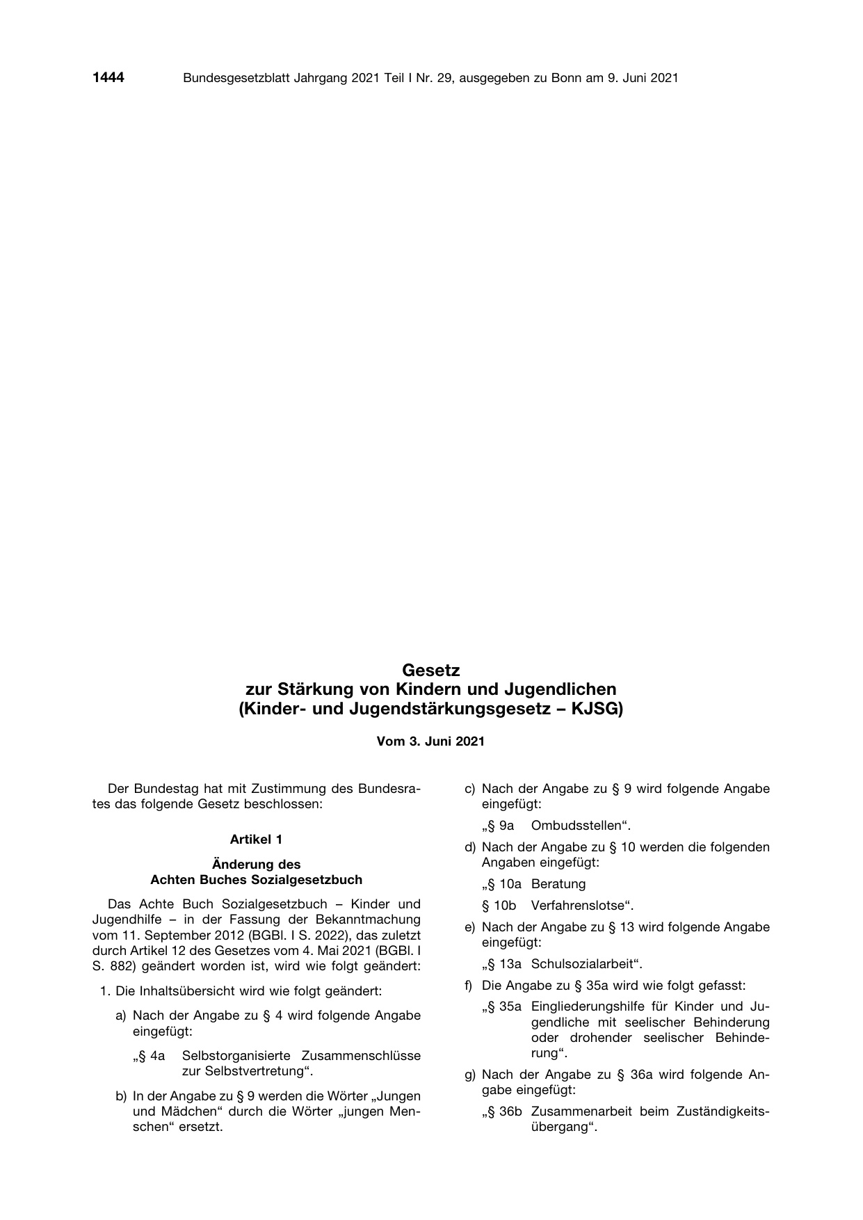 BGBl. 2021, Seite 1444 — Originalseite als Abbildung