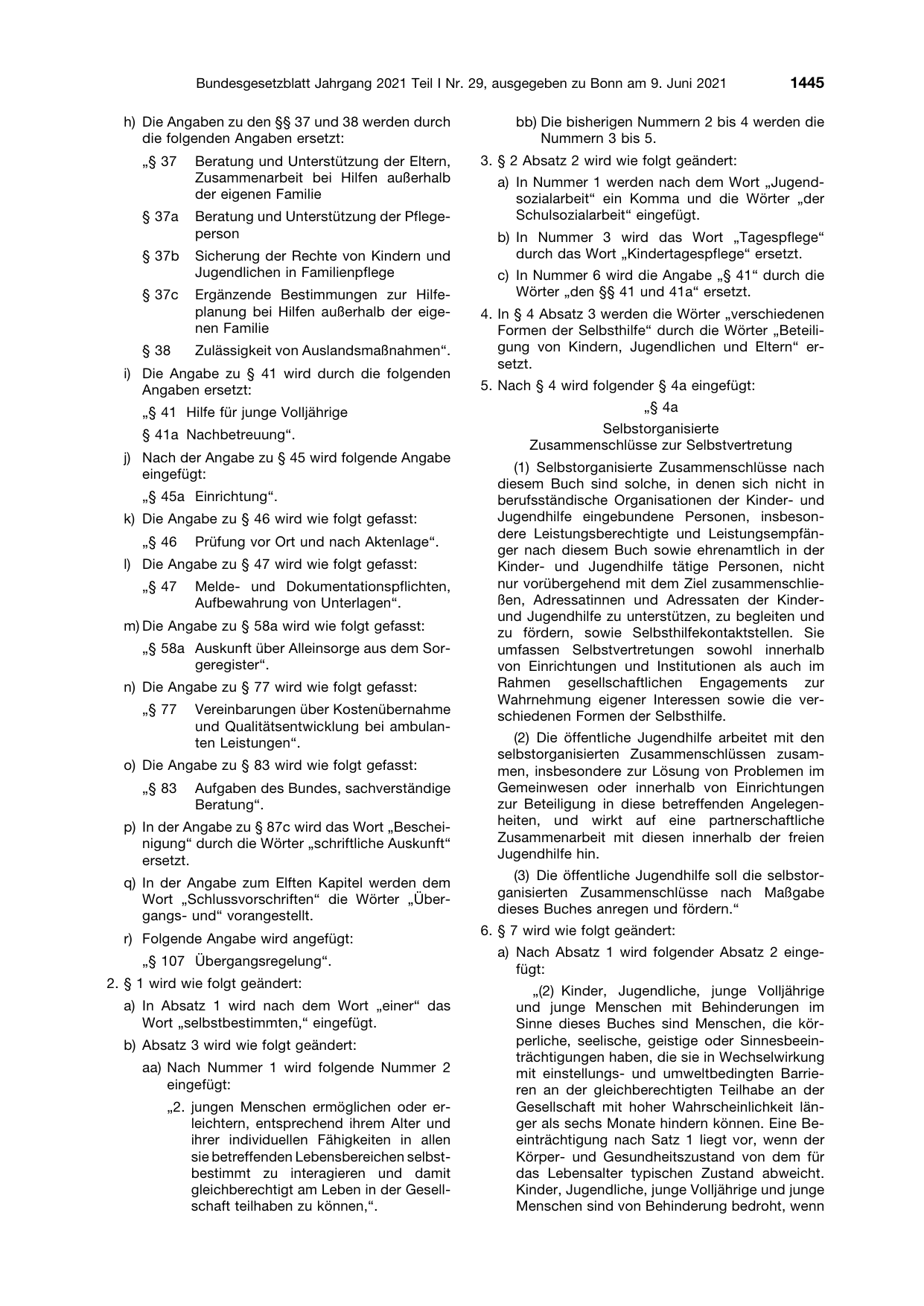 BGBl. 2021, Seite 1445 — Originalseite als Abbildung