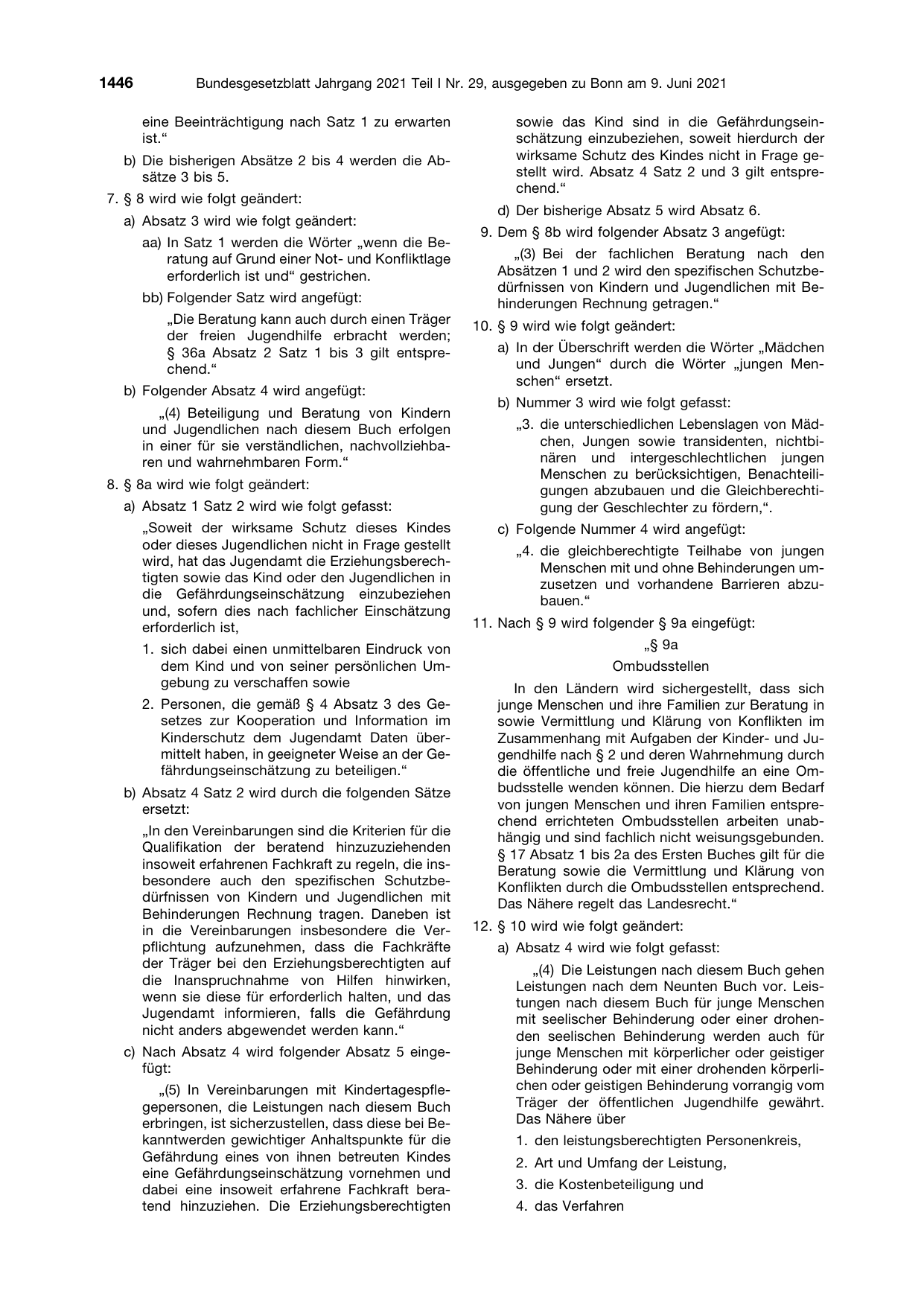 BGBl. 2021, Seite 1446 — Originalseite als Abbildung