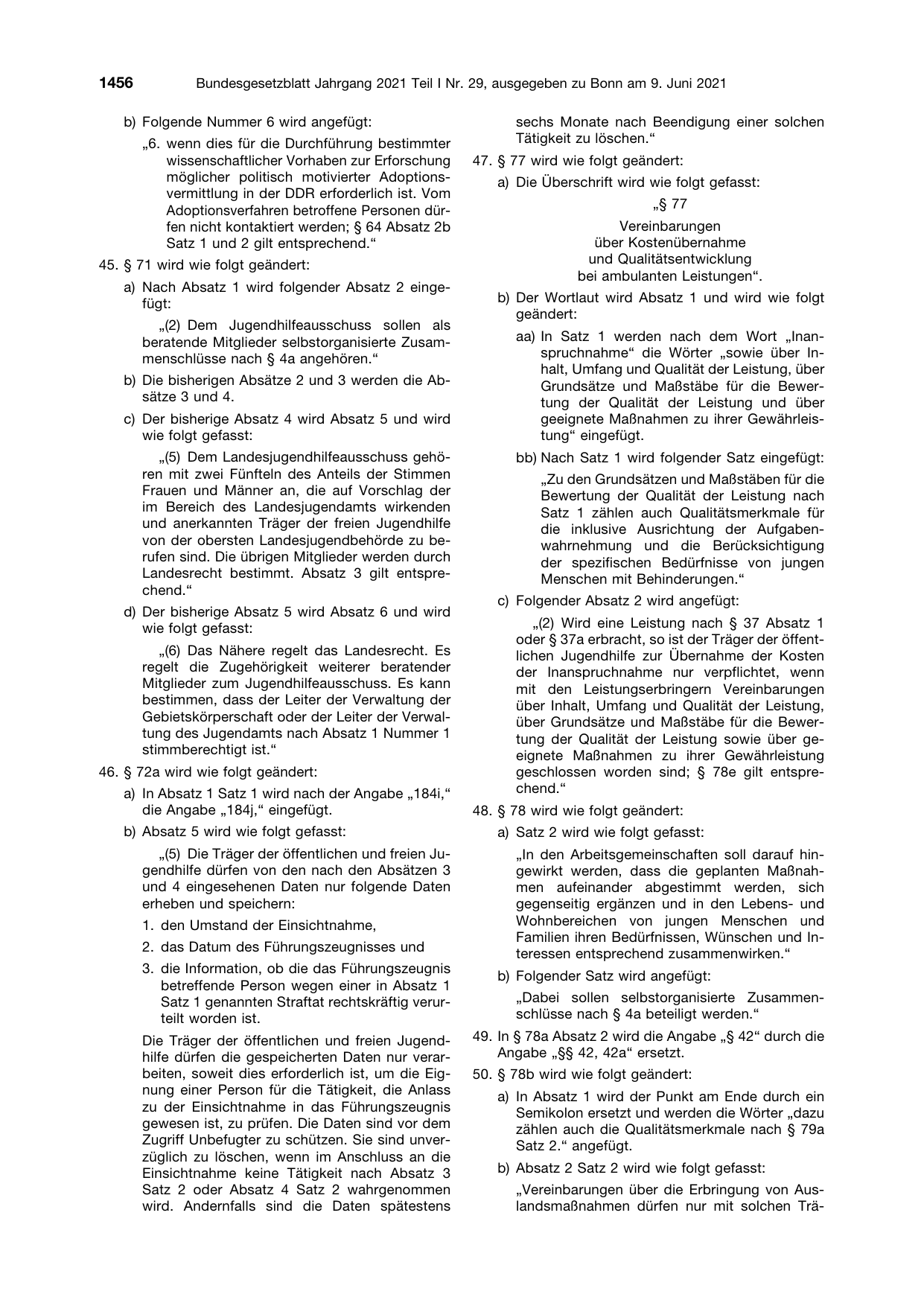 BGBl. 2021, Seite 1456 — Originalseite als Abbildung