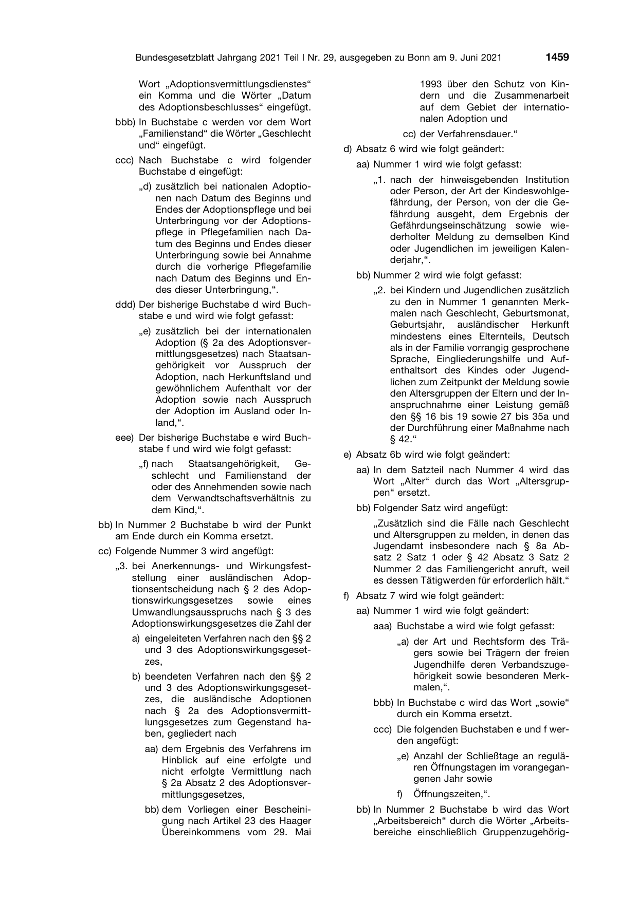 BGBl. 2021, Seite 1459 — Originalseite als Abbildung