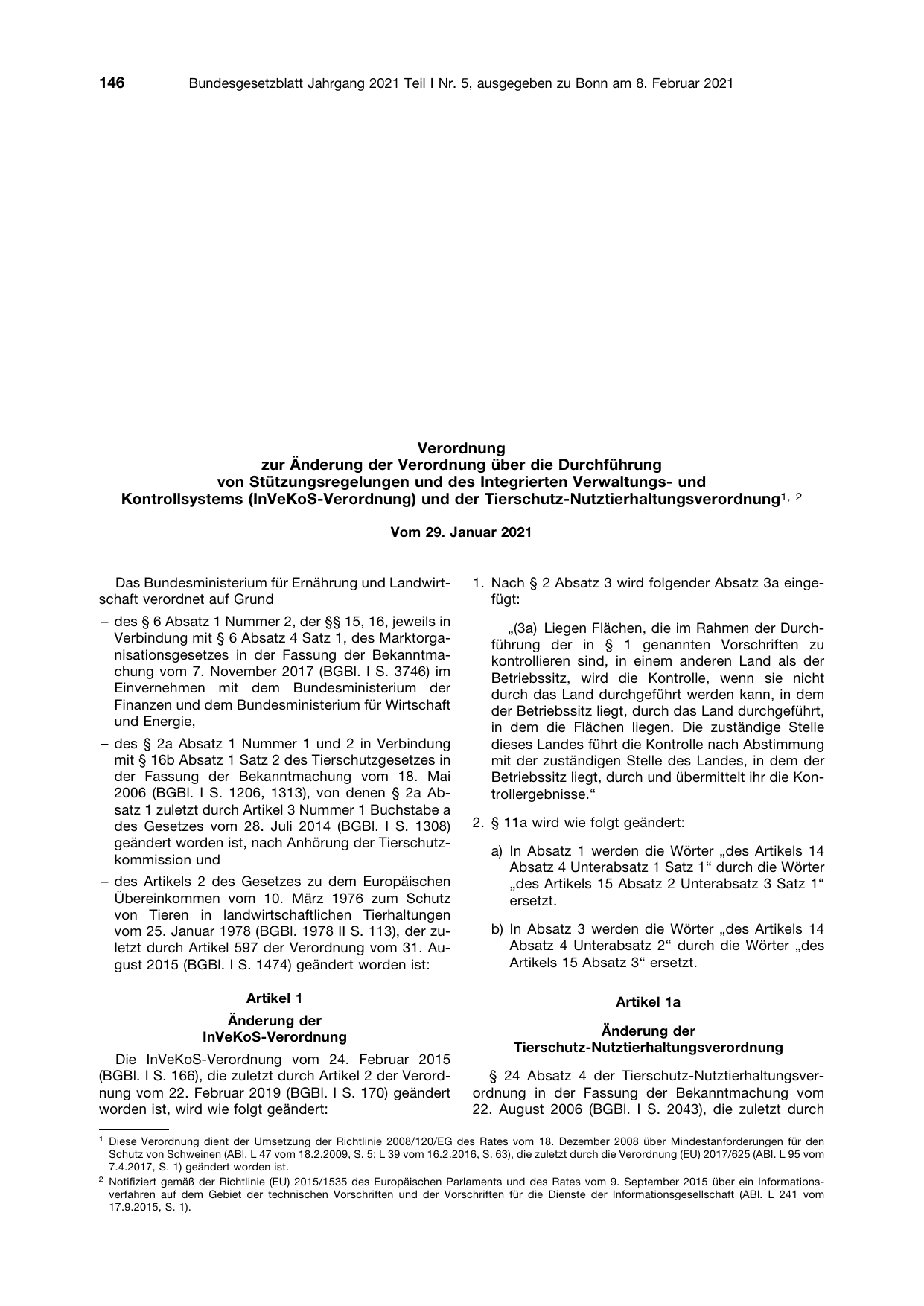 BGBl. 2021, Seite 146 — Originalseite als Abbildung