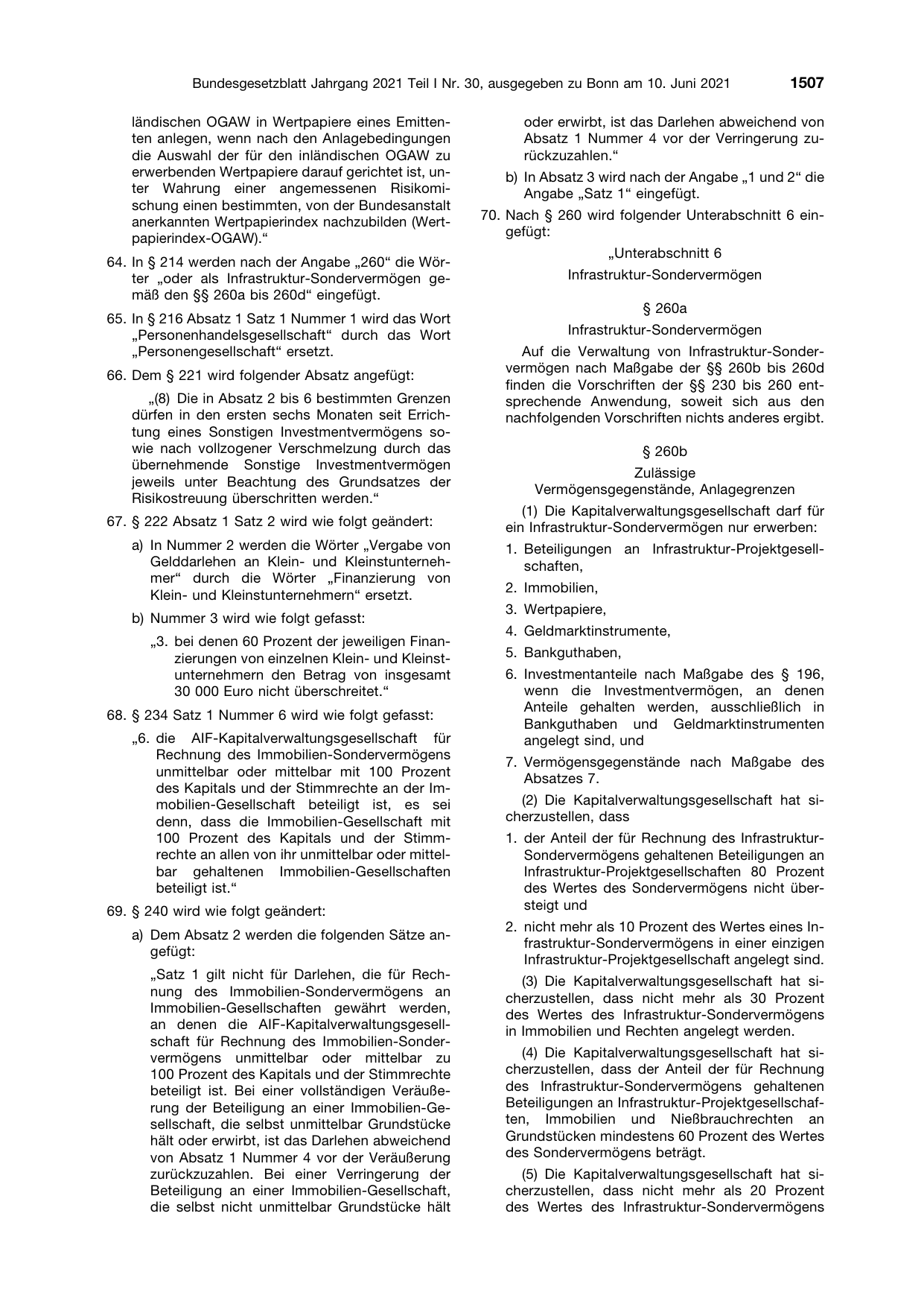 BGBl. 2021, Seite 1507 — Originalseite als Abbildung