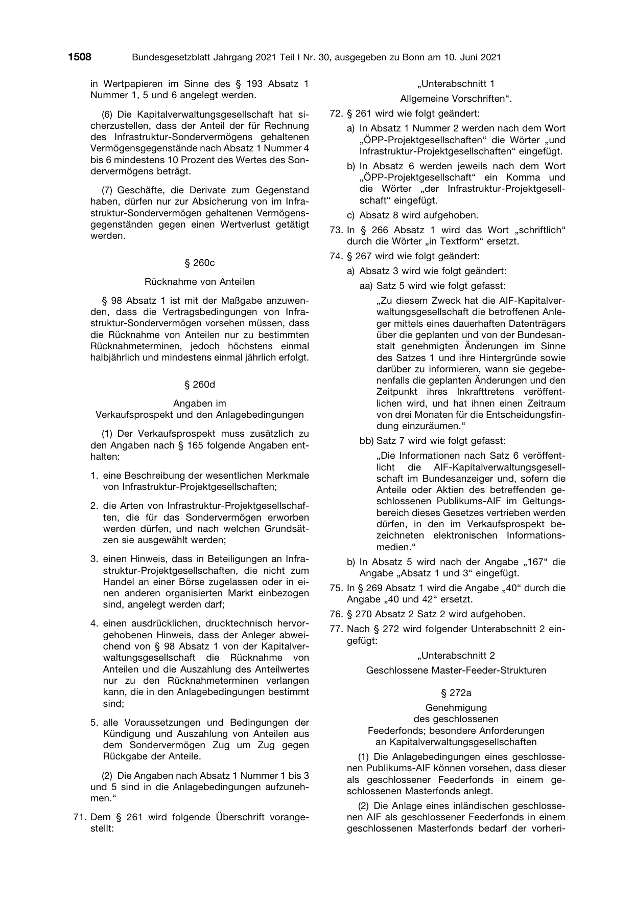 BGBl. 2021, Seite 1508 — Originalseite als Abbildung