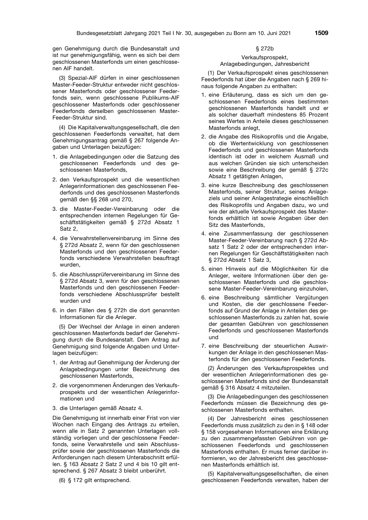 BGBl. 2021, Seite 1509 — Originalseite als Abbildung