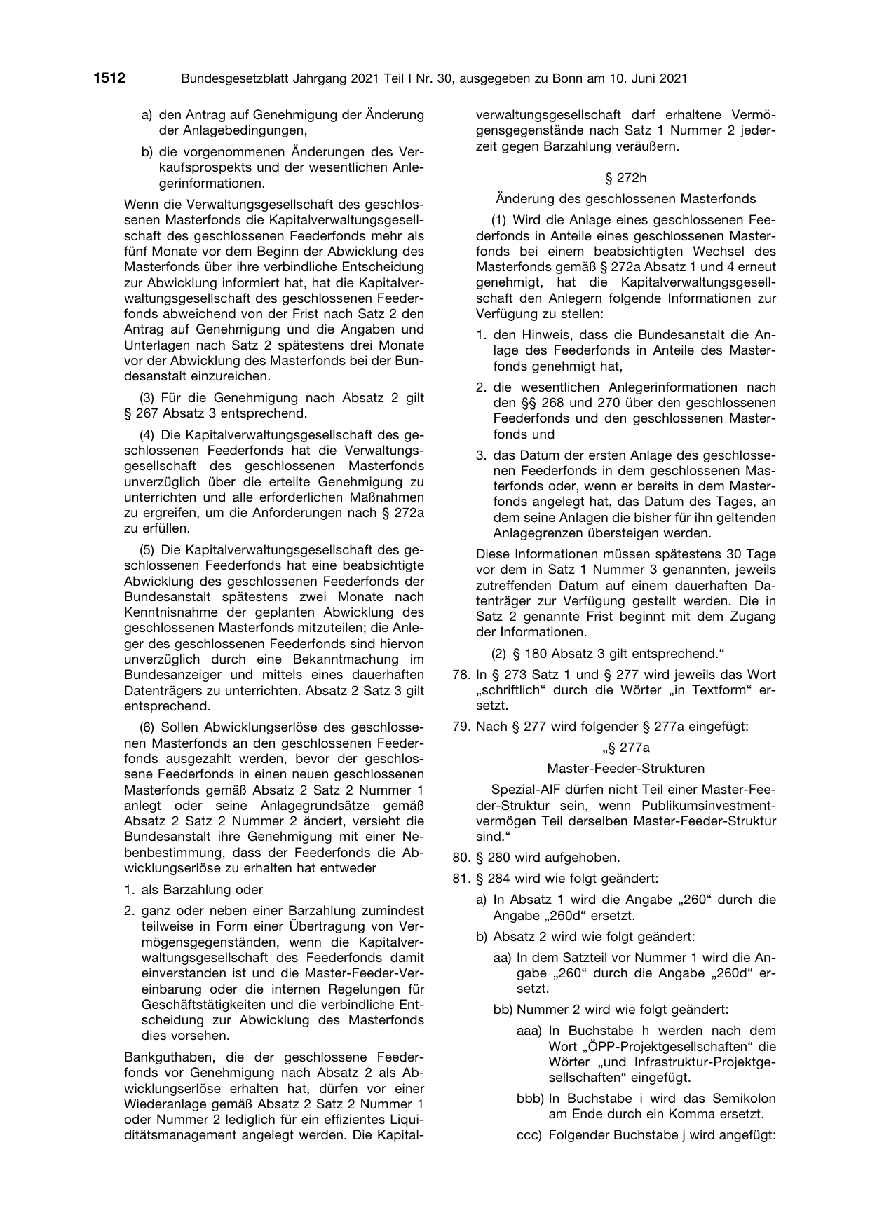 BGBl. 2021, Seite 1512 — Originalseite als Abbildung