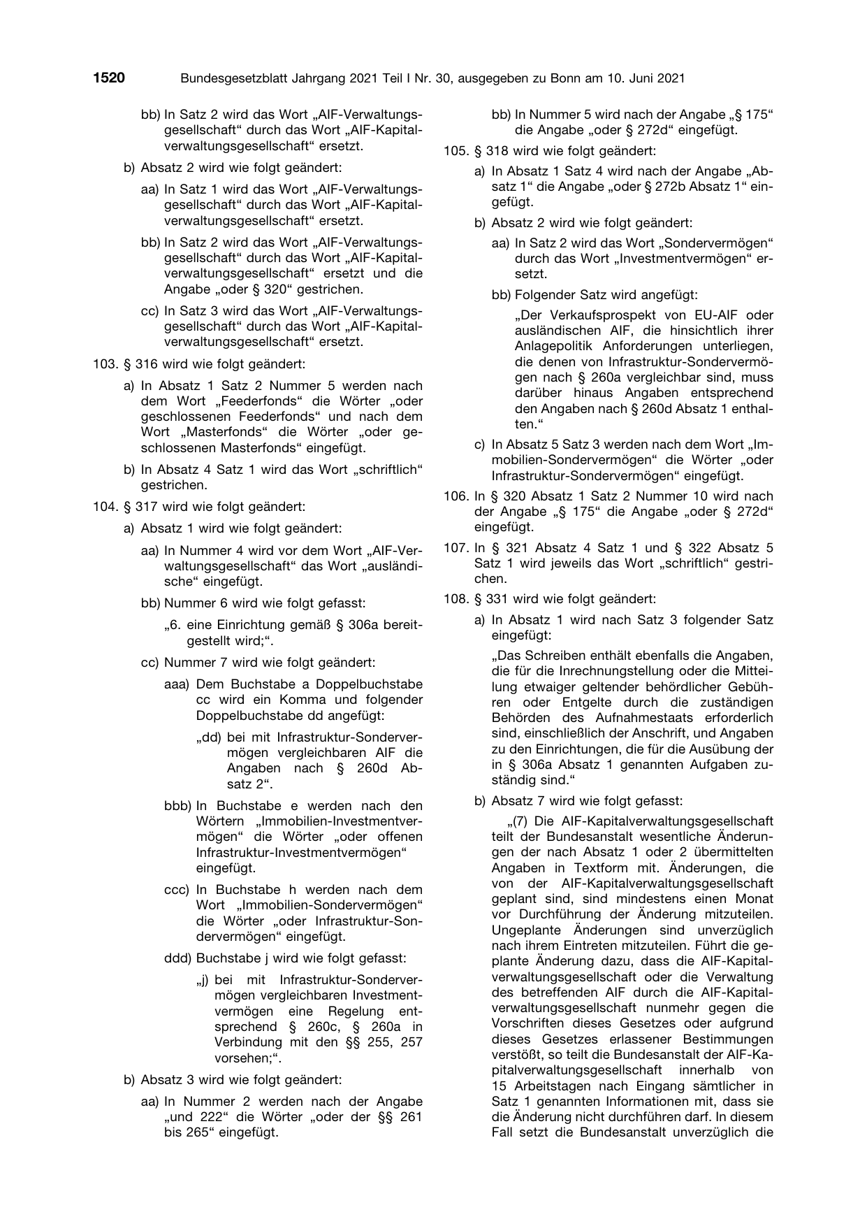 BGBl. 2021, Seite 1520 — Originalseite als Abbildung