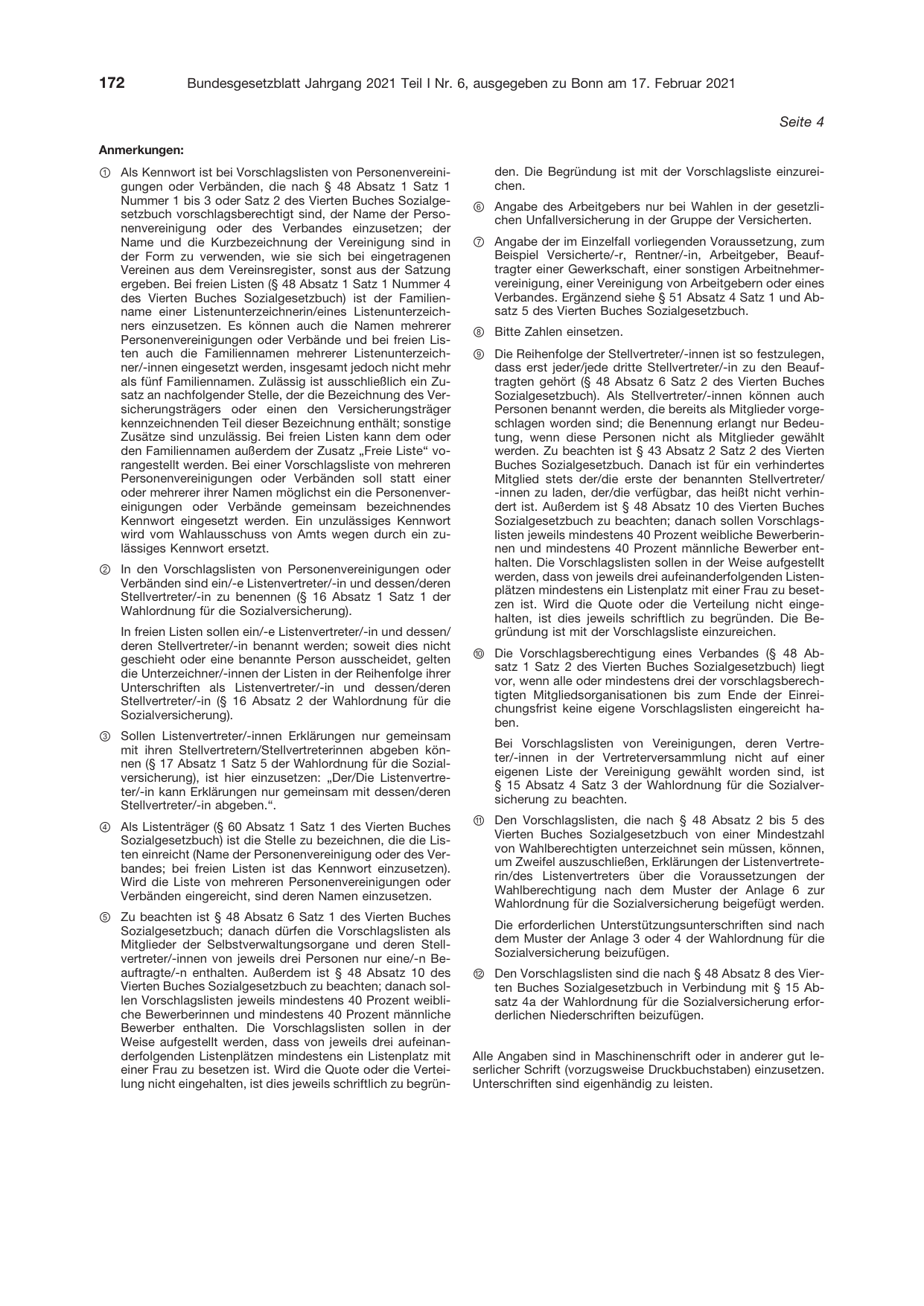 BGBl. 2021, Seite 172 — Originalseite als Abbildung