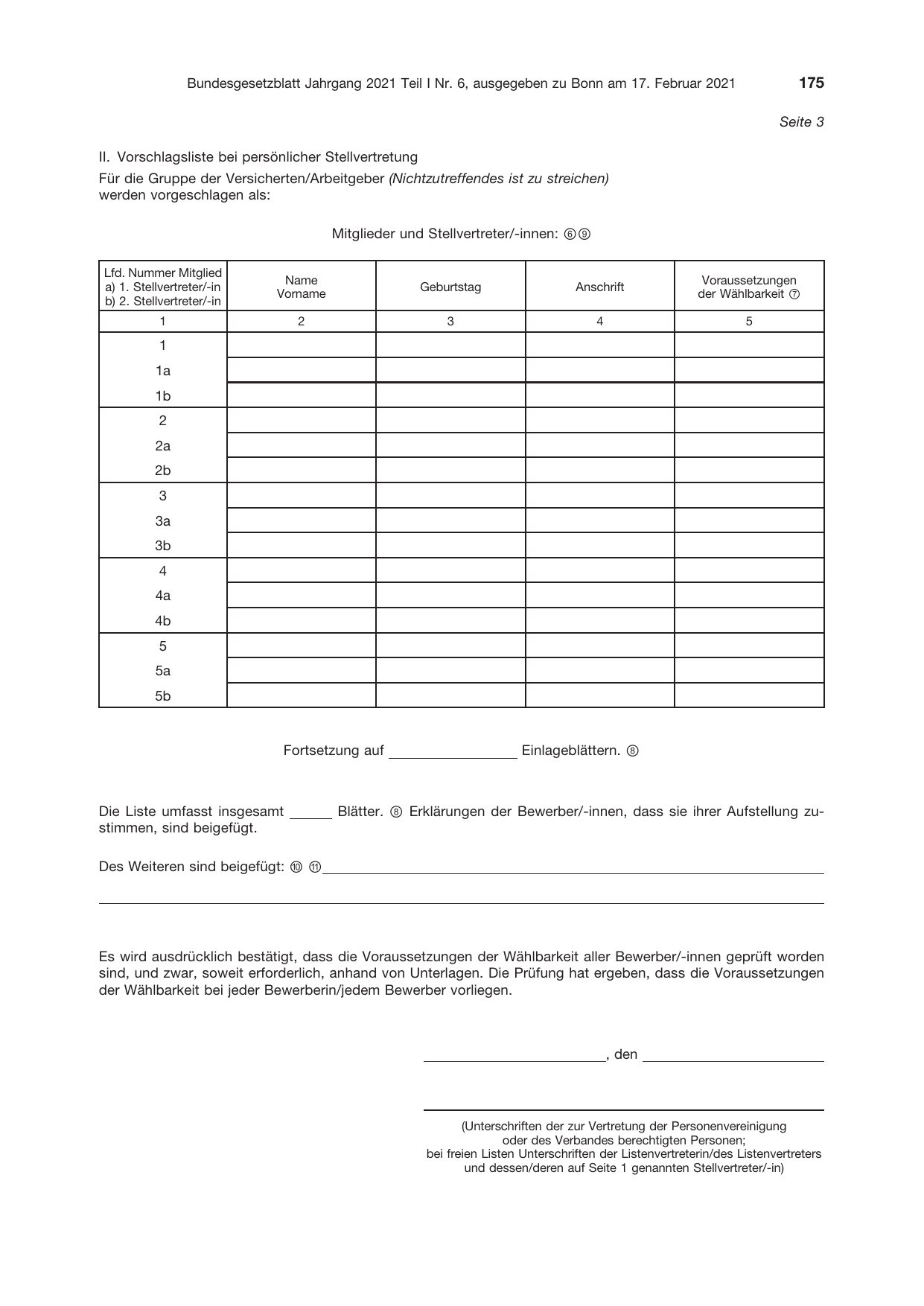 BGBl. 2021, Seite 175 — Originalseite als Abbildung