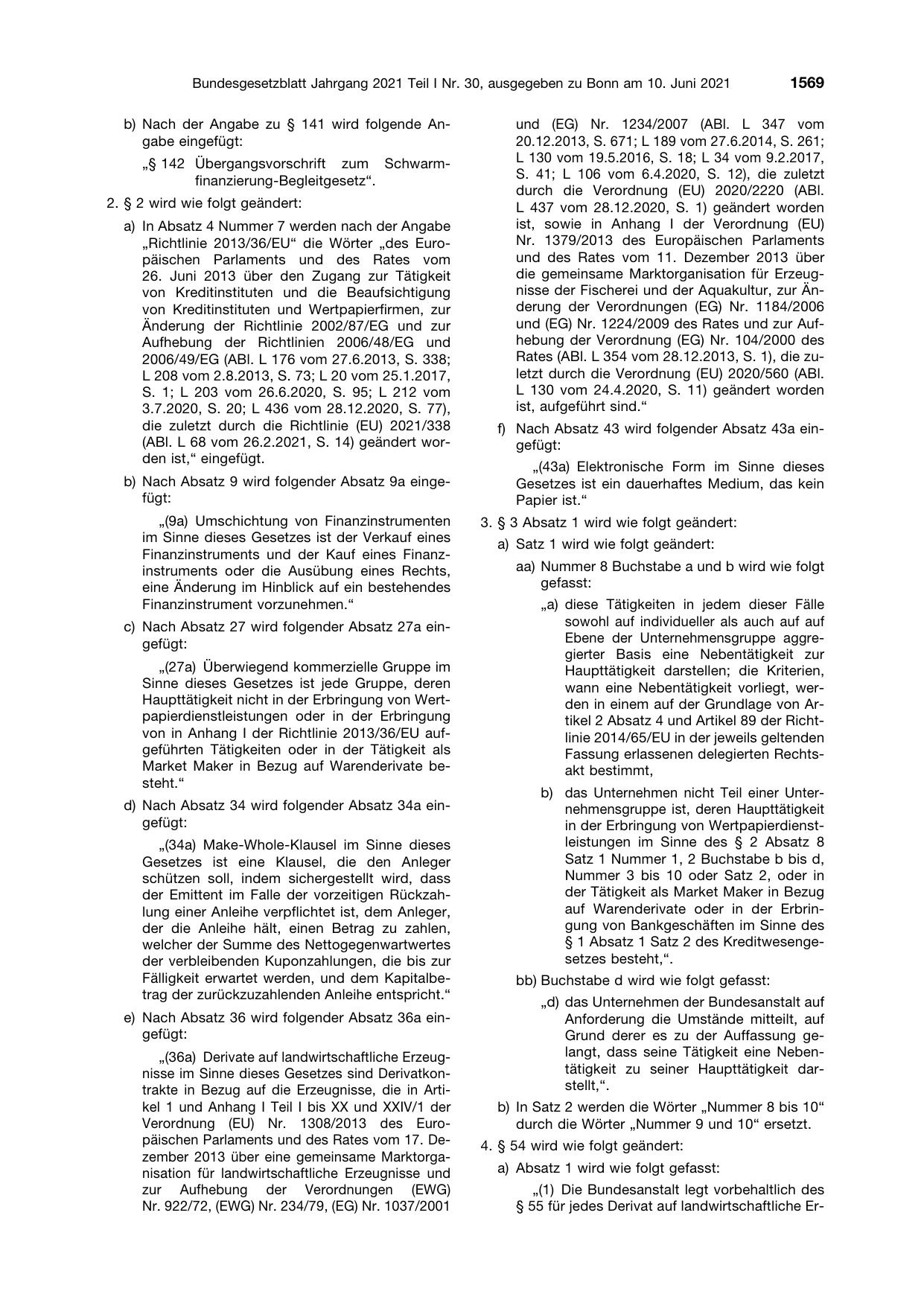 BGBl. 2021, Seite 1569 — Originalseite als Abbildung