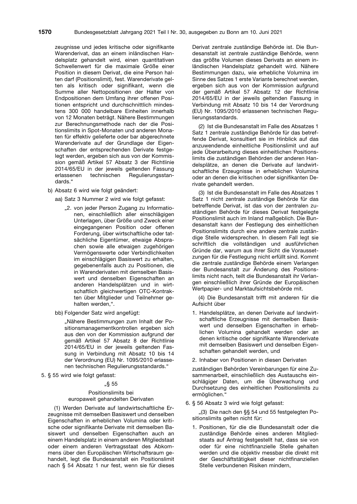 BGBl. 2021, Seite 1570 — Originalseite als Abbildung