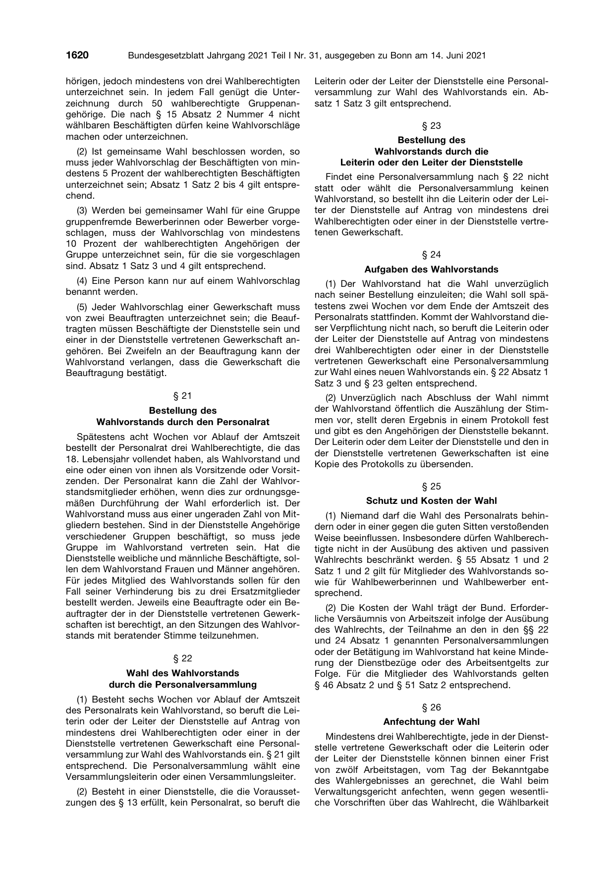 BGBl. 2021, Seite 1620 — Originalseite als Abbildung