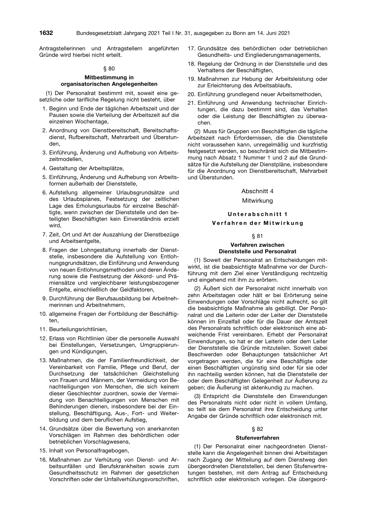 BGBl. 2021, Seite 1632 — Originalseite als Abbildung