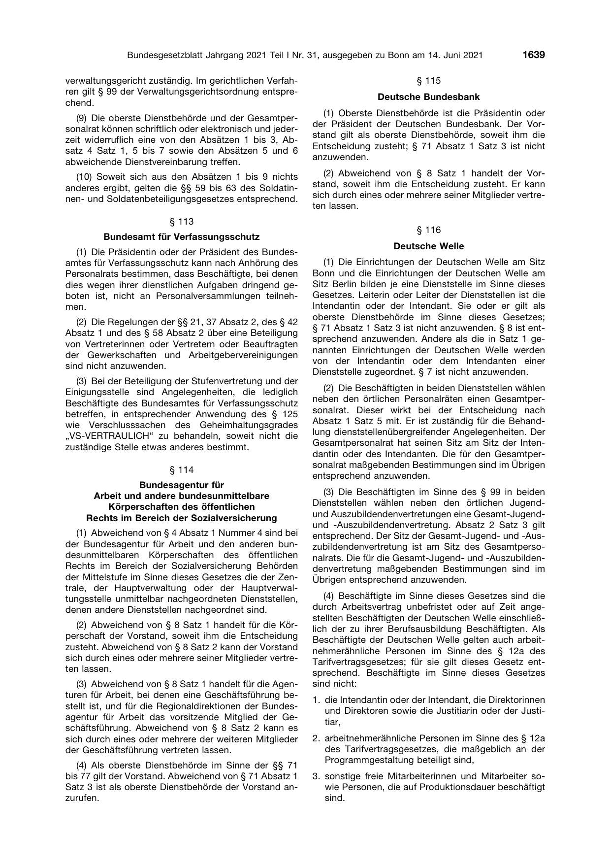 BGBl. 2021, Seite 1639 — Originalseite als Abbildung