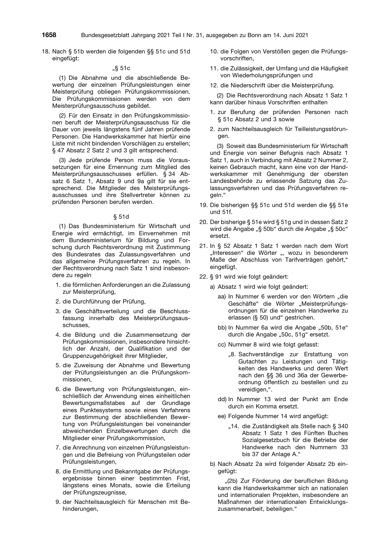 BGBl. 2021, Seite 1658 — Originalseite als Abbildung