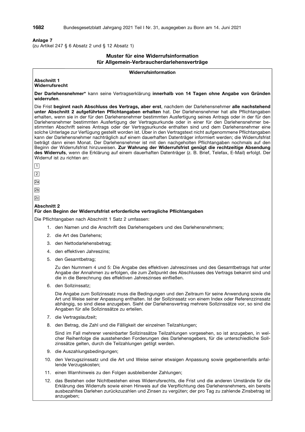 BGBl. 2021, Seite 1682 — Originalseite als Abbildung