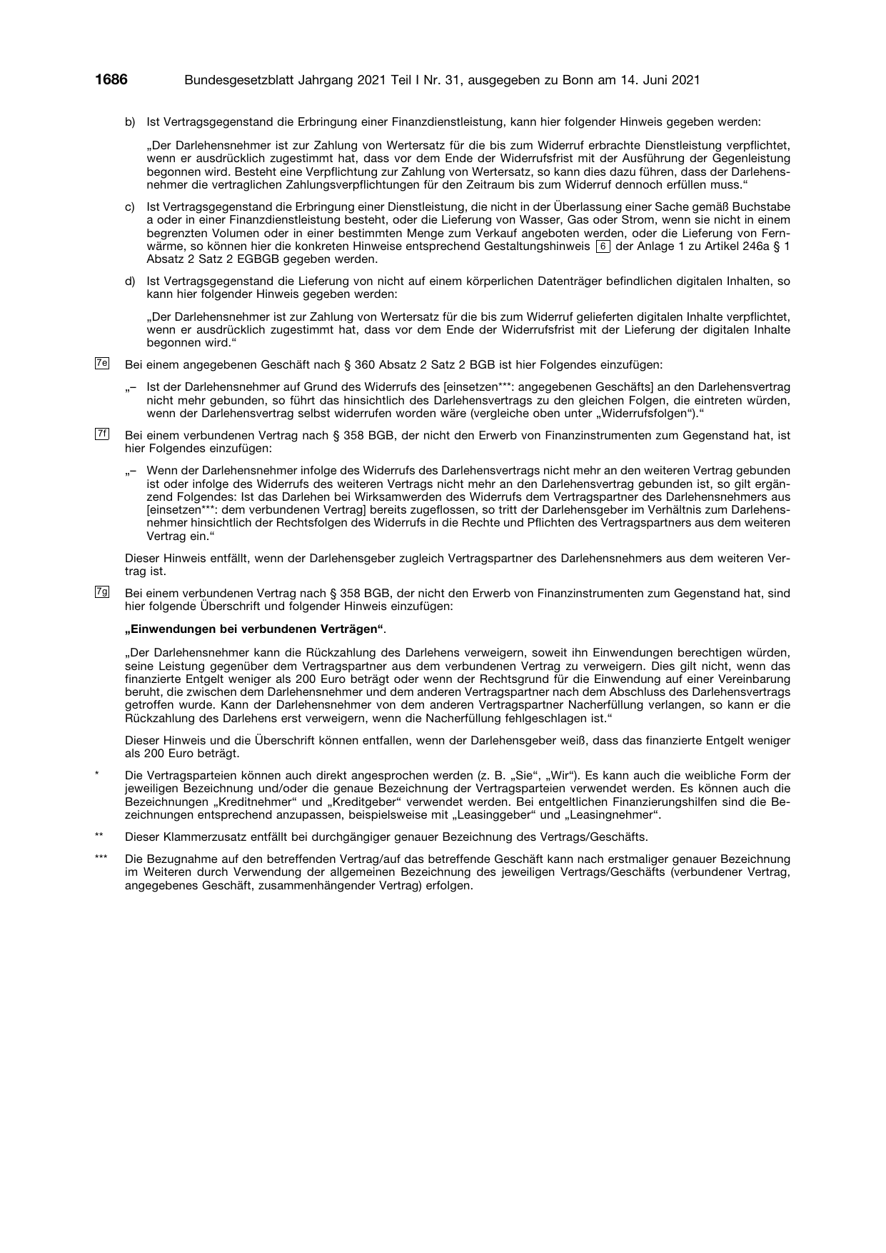 BGBl. 2021, Seite 1686 — Originalseite als Abbildung