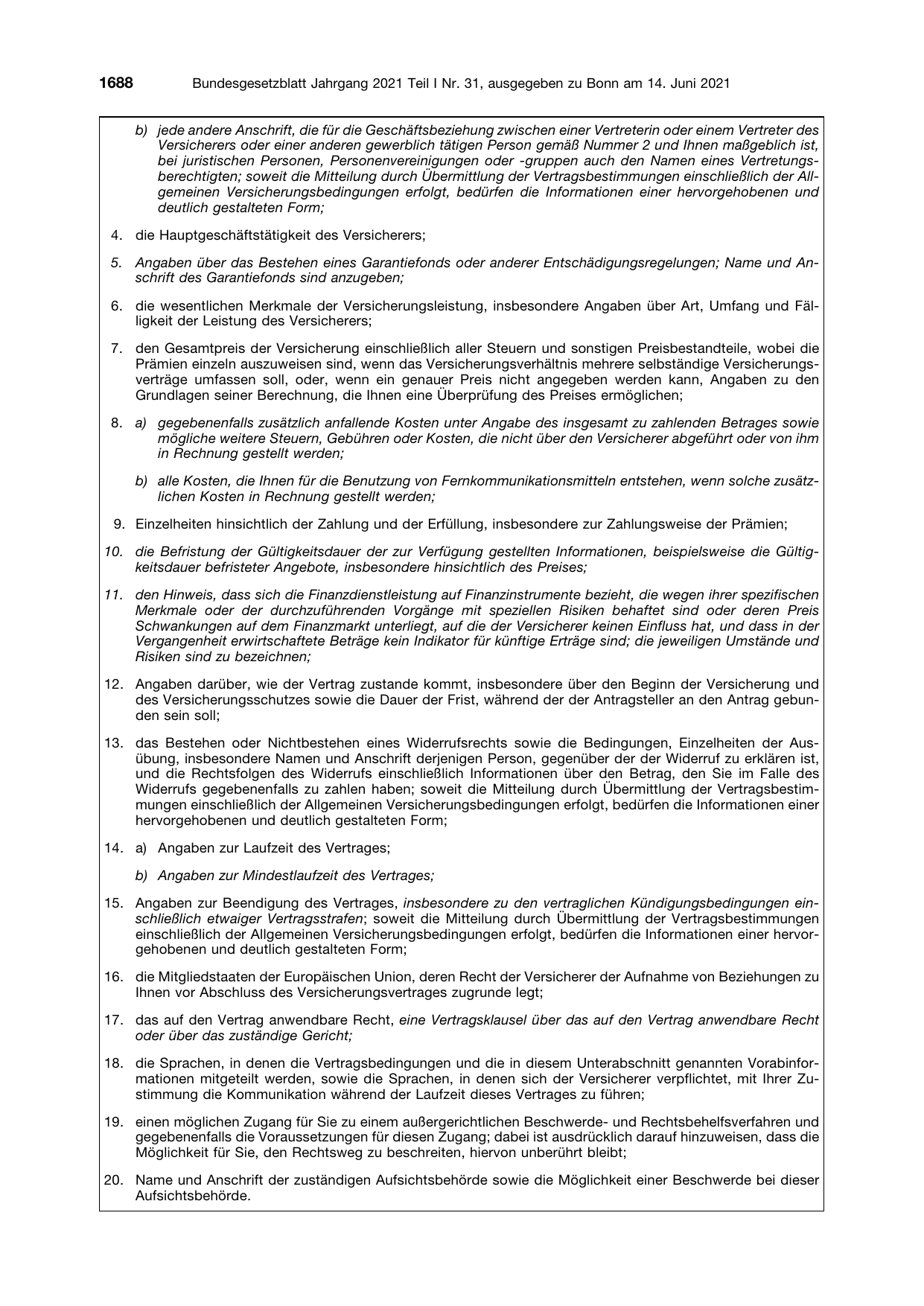 BGBl. 2021, Seite 1688 — Originalseite als Abbildung
