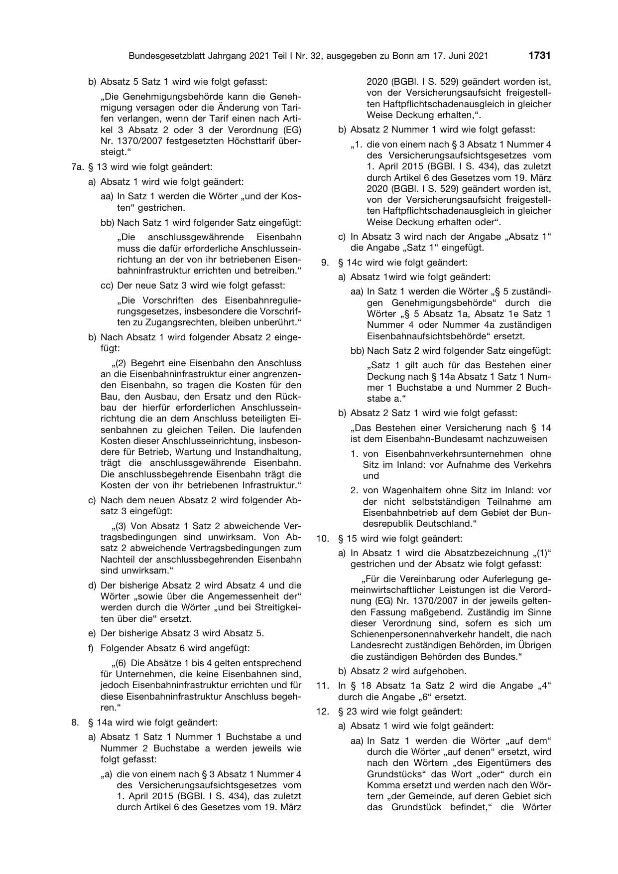 BGBl. 2021, Seite 1731 — Originalseite als Abbildung