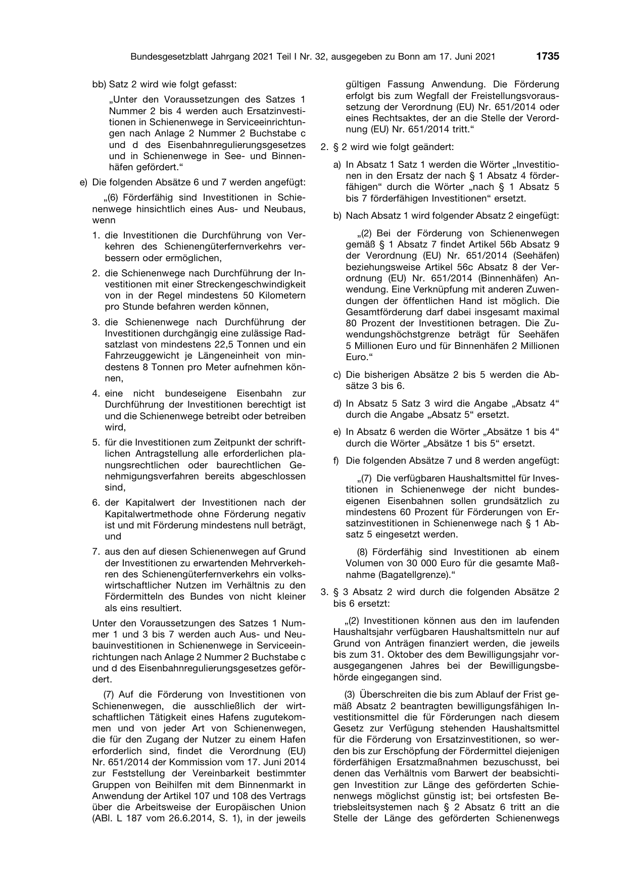 BGBl. 2021, Seite 1735 — Originalseite als Abbildung