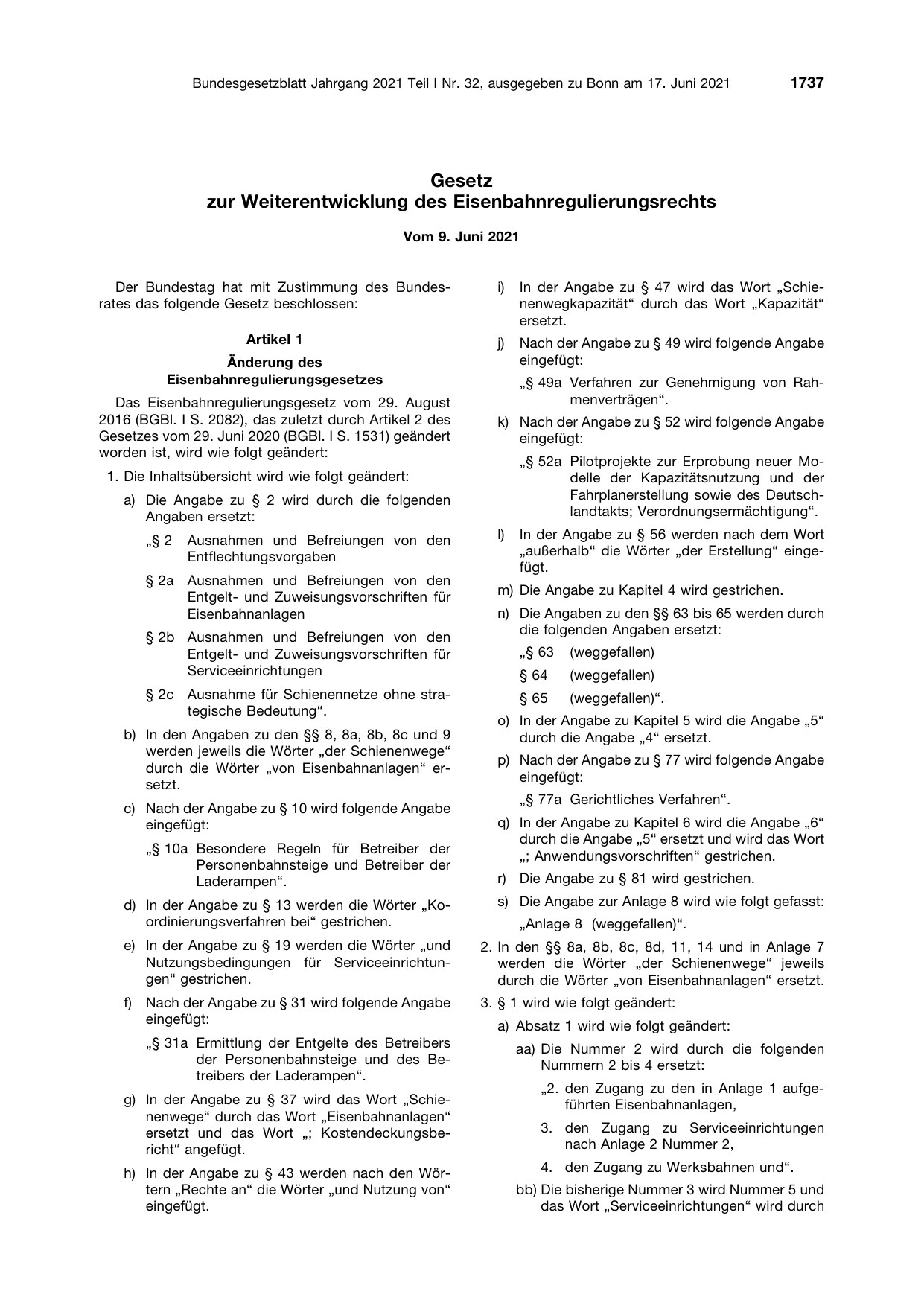 BGBl. 2021, Seite 1737 — Originalseite als Abbildung