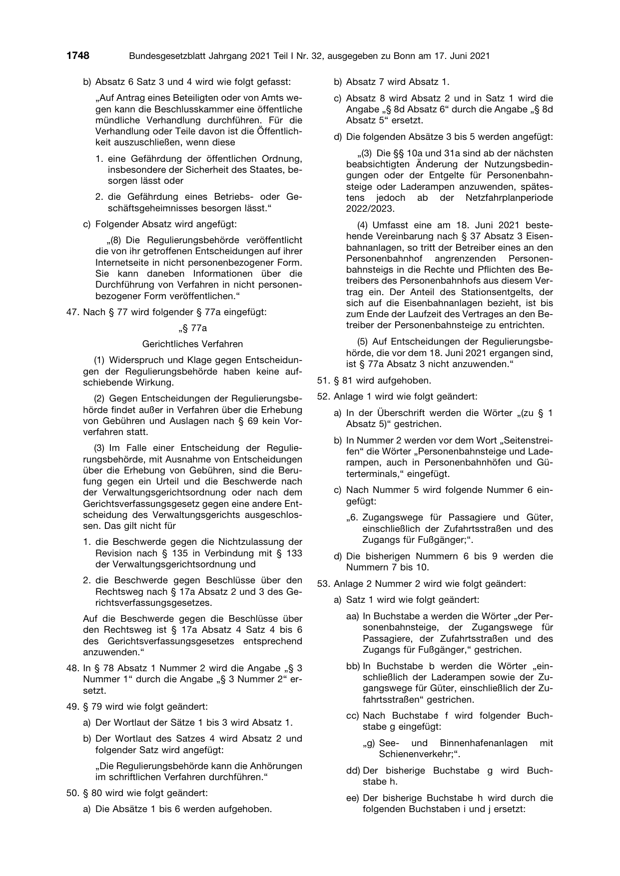 BGBl. 2021, Seite 1748 — Originalseite als Abbildung