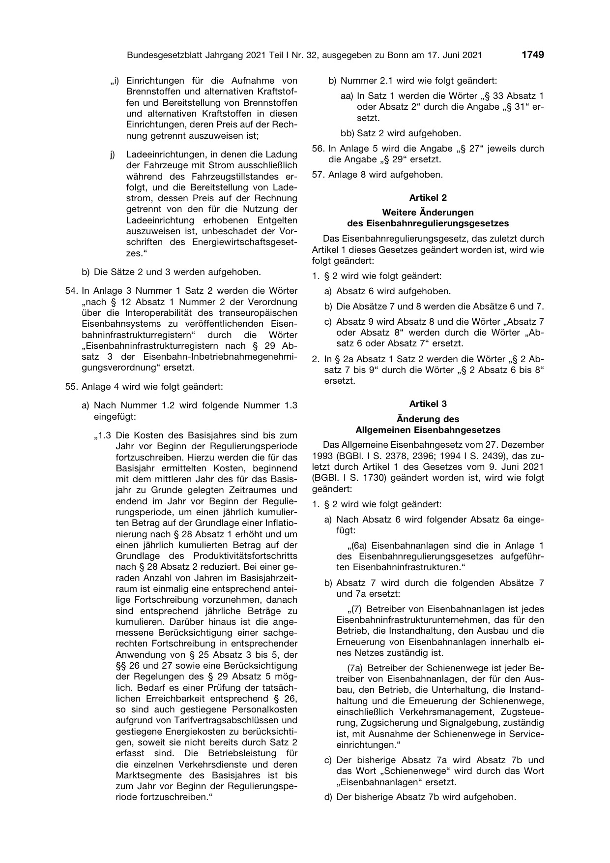 BGBl. 2021, Seite 1749 — Originalseite als Abbildung