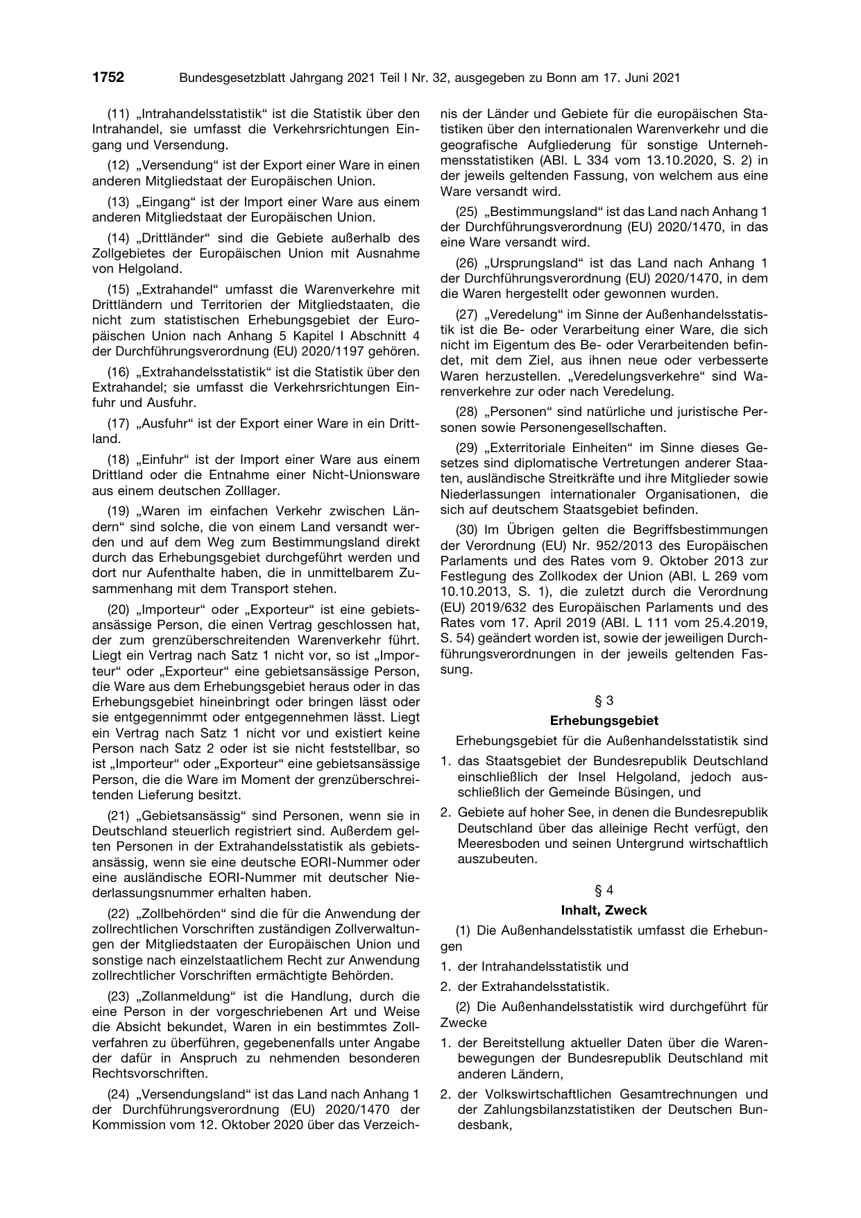 BGBl. 2021, Seite 1752 — Originalseite als Abbildung