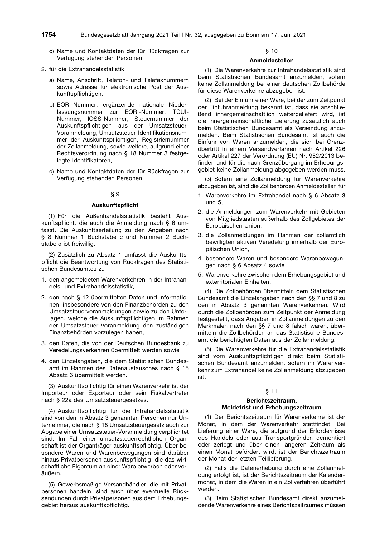 BGBl. 2021, Seite 1754 — Originalseite als Abbildung