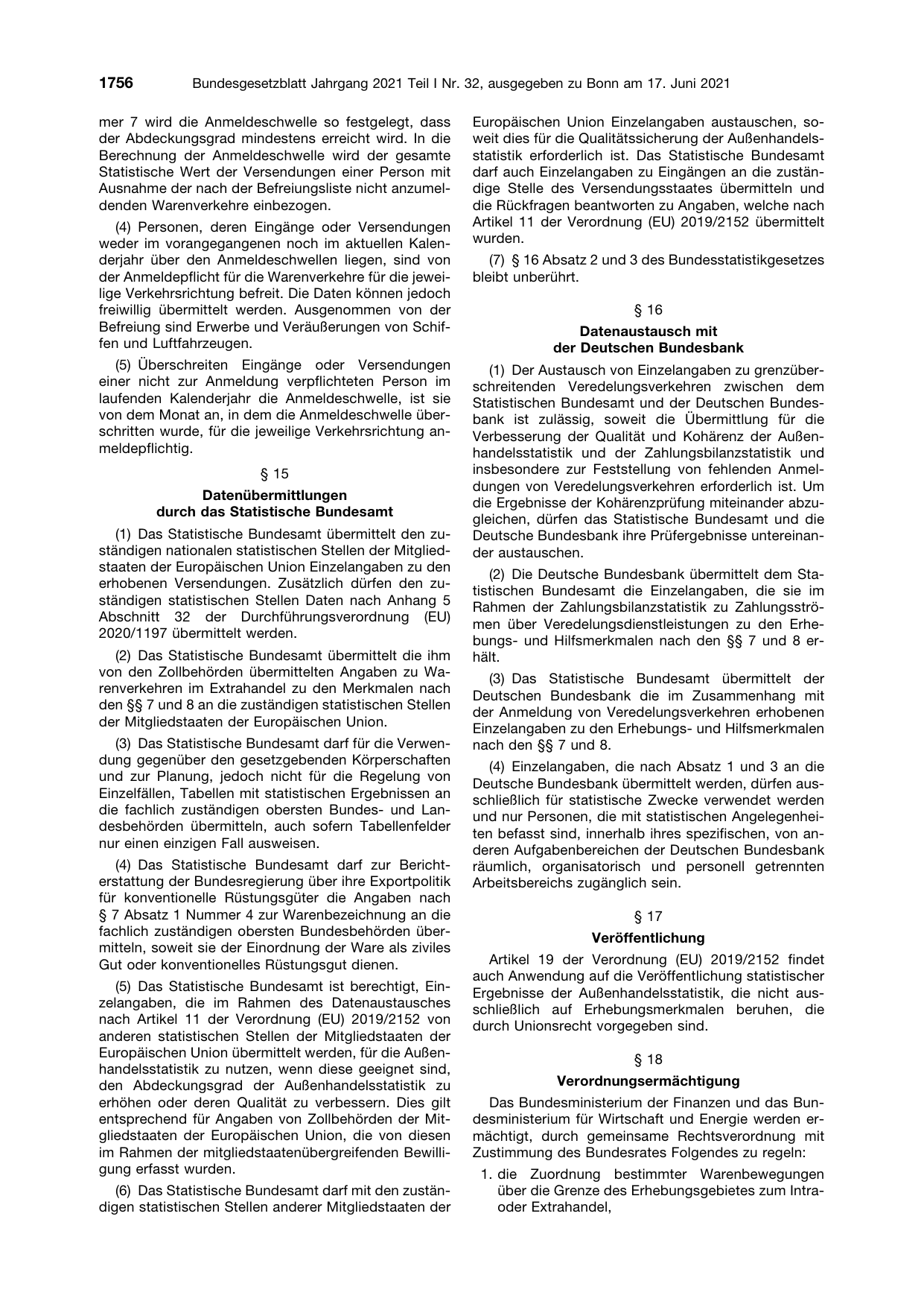 BGBl. 2021, Seite 1756 — Originalseite als Abbildung