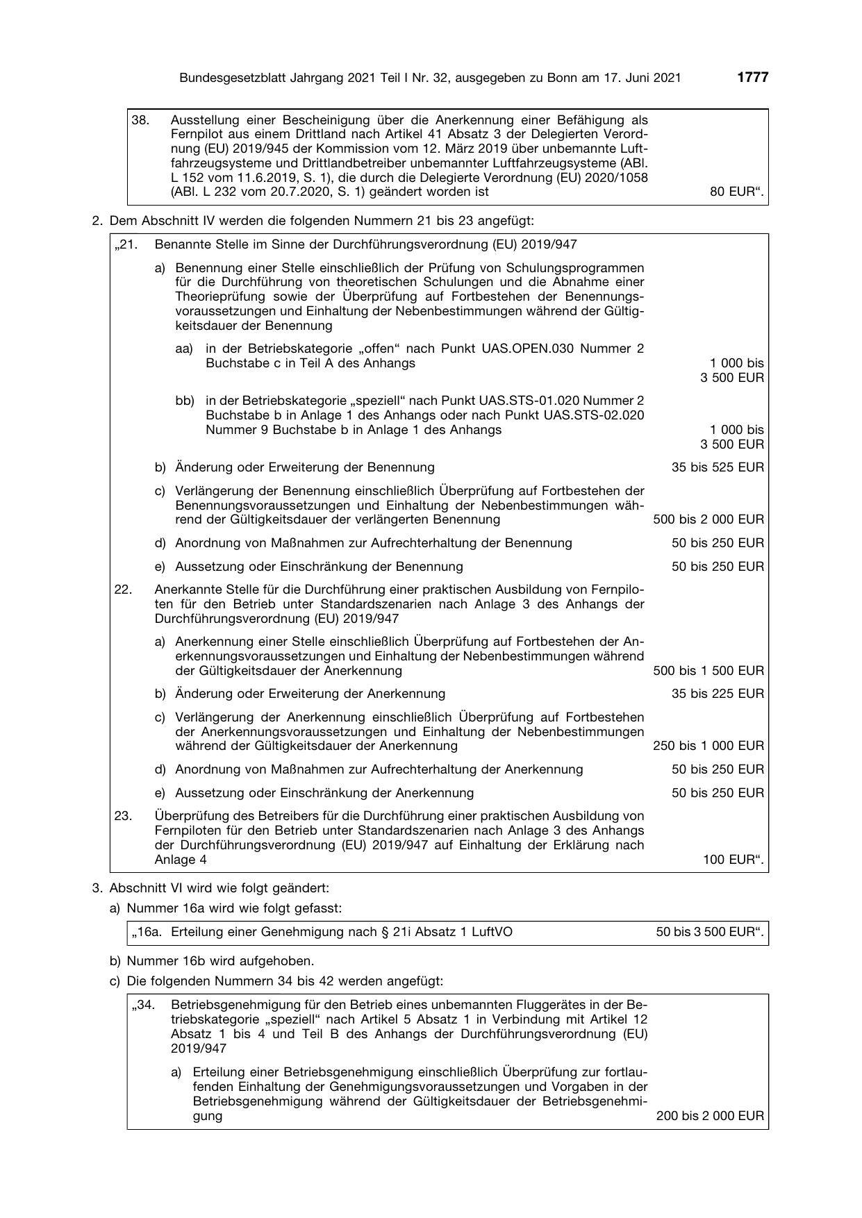 BGBl. 2021, Seite 1777 — Originalseite als Abbildung