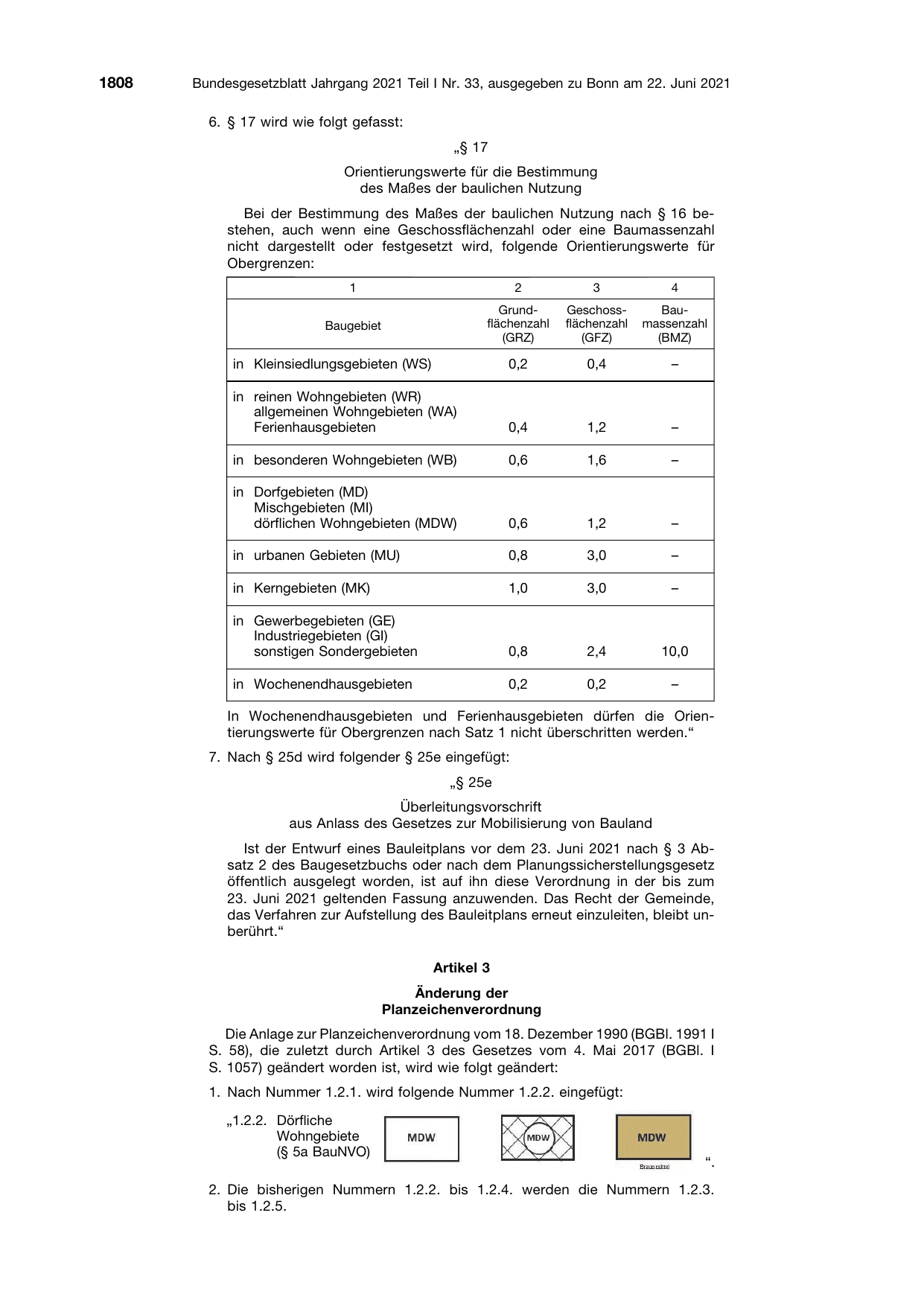 BGBl. 2021, Seite 1808 — Originalseite als Abbildung