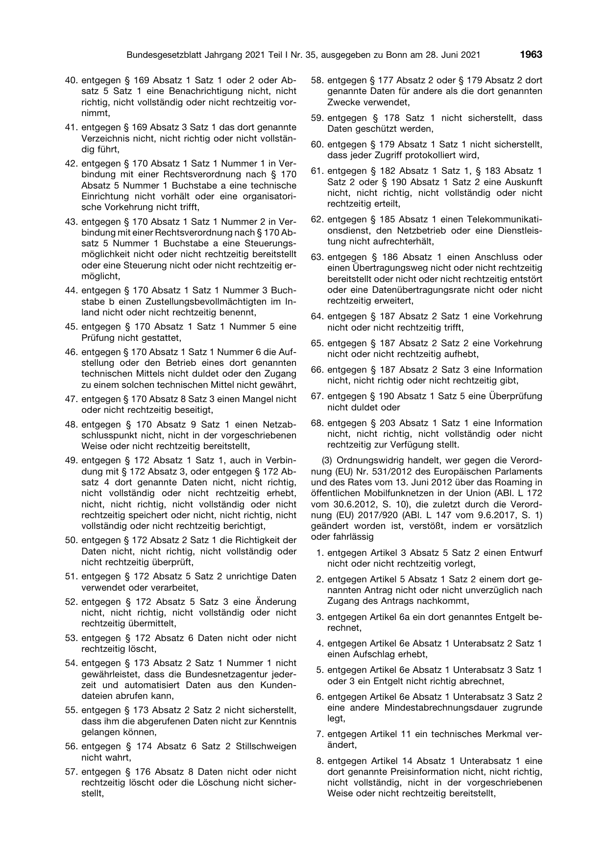 BGBl. 2021, Seite 1963 — Originalseite als Abbildung