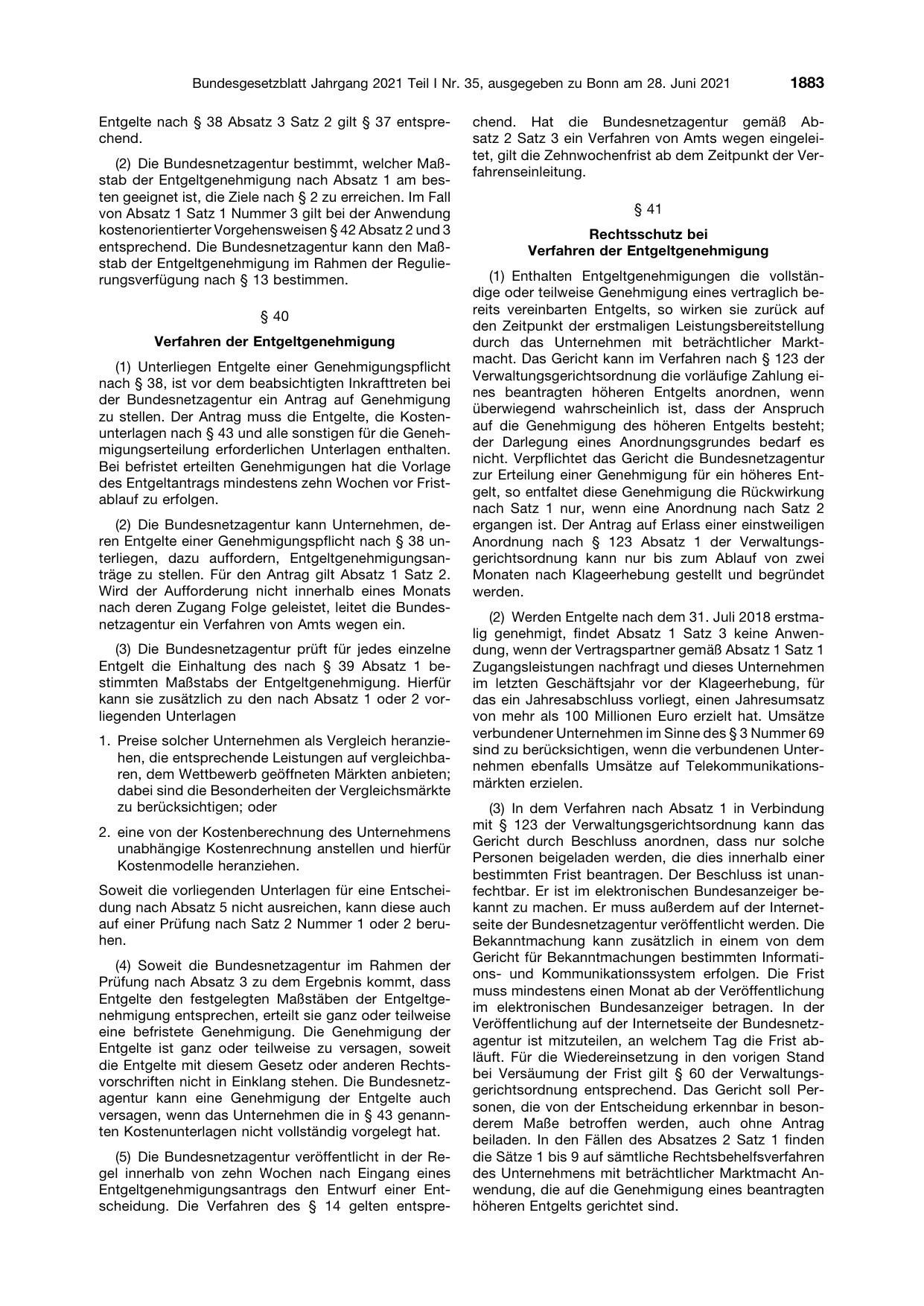 BGBl. 2021, Seite 1883 — Originalseite als Abbildung