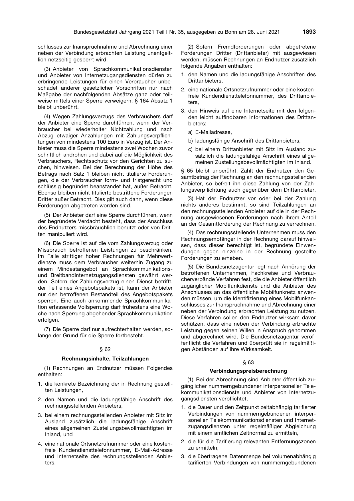 BGBl. 2021, Seite 1893 — Originalseite als Abbildung