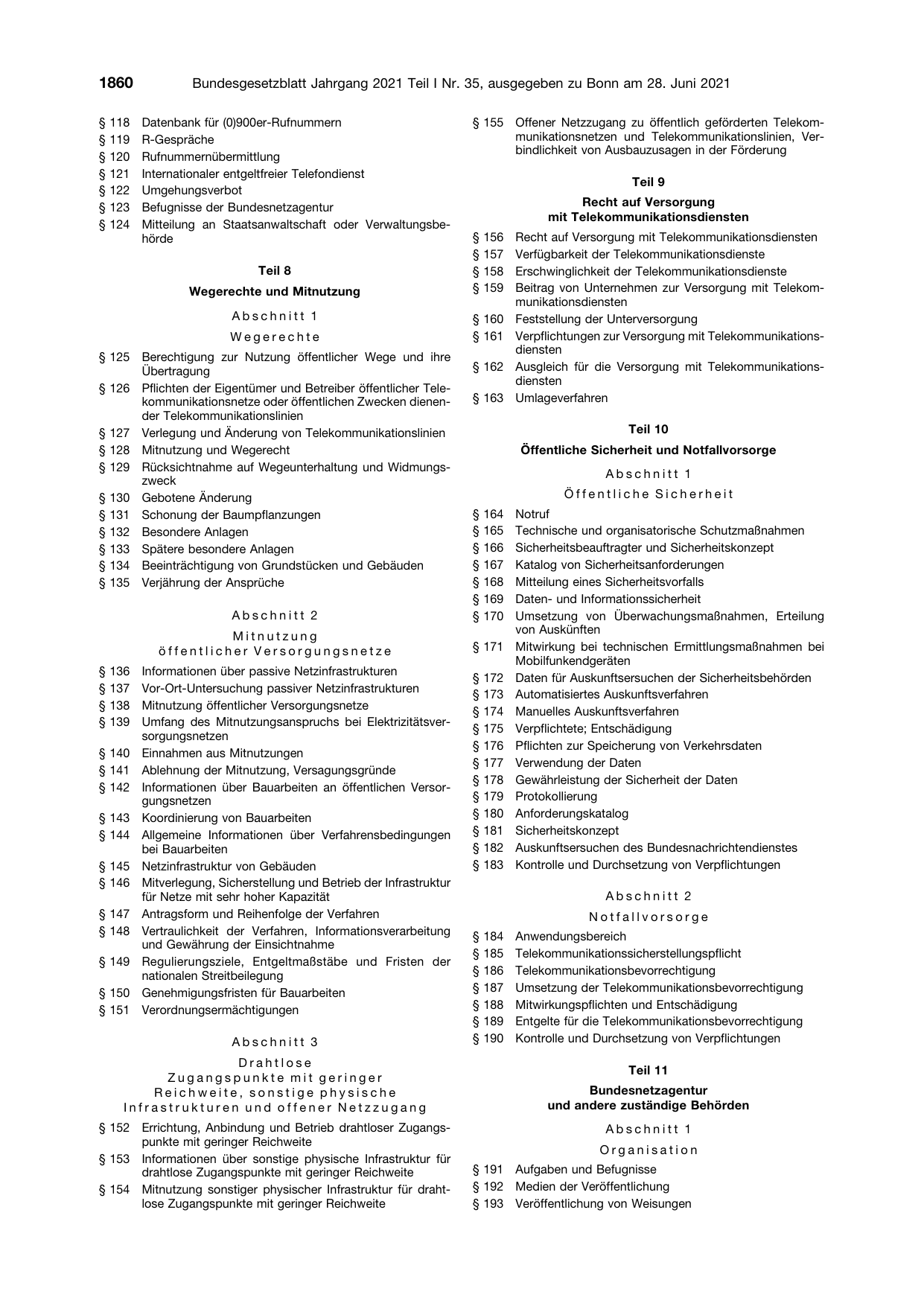 BGBl. 2021, Seite 1860 — Originalseite als Abbildung