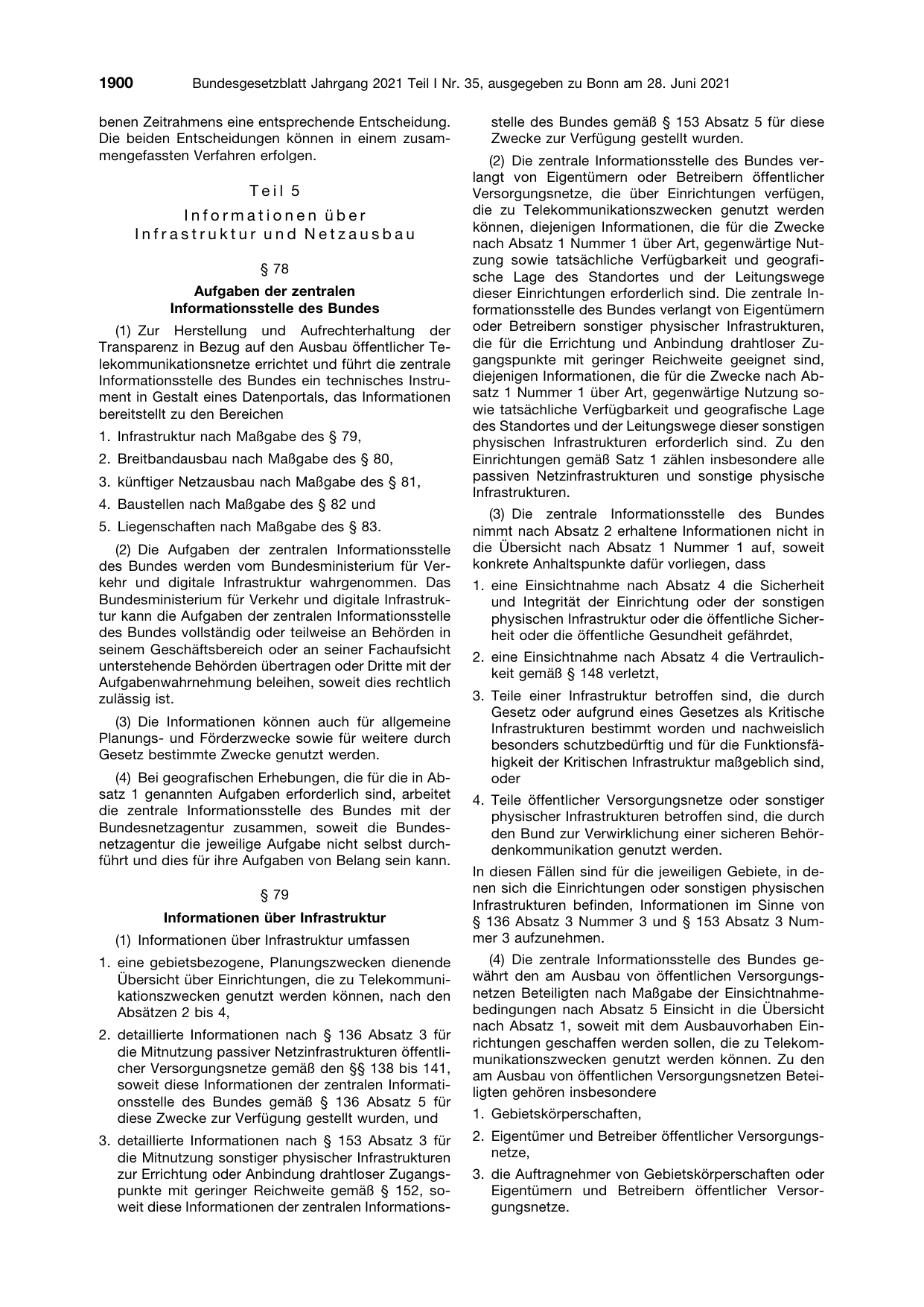 BGBl. 2021, Seite 1900 — Originalseite als Abbildung