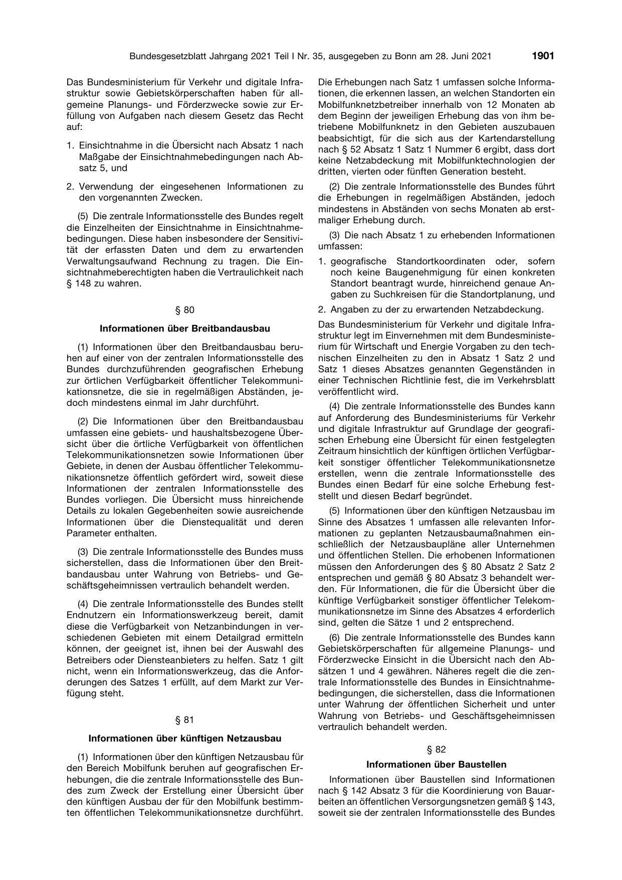 BGBl. 2021, Seite 1901 — Originalseite als Abbildung