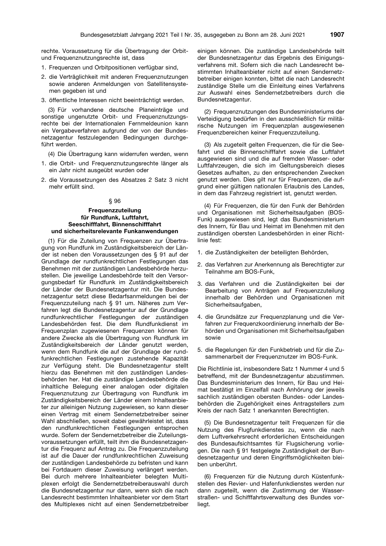 BGBl. 2021, Seite 1907 — Originalseite als Abbildung