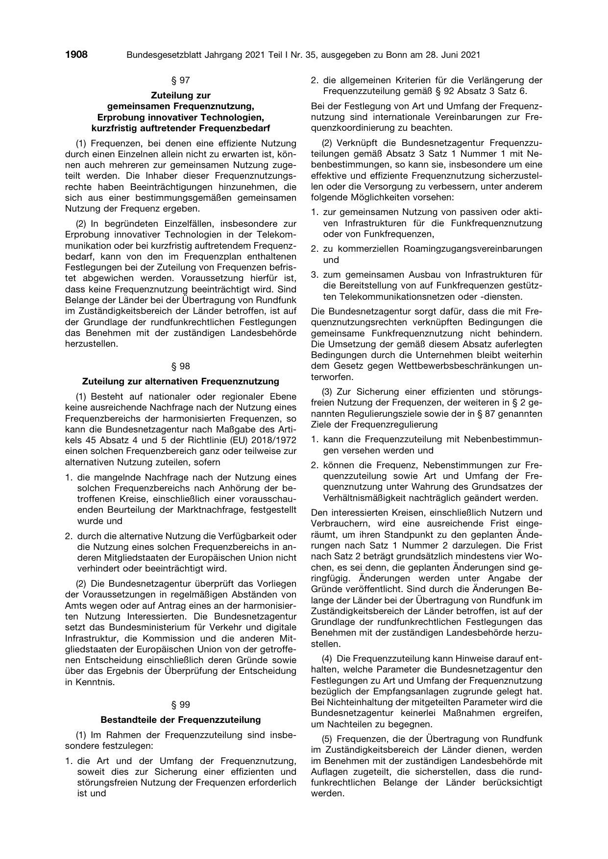 BGBl. 2021, Seite 1908 — Originalseite als Abbildung