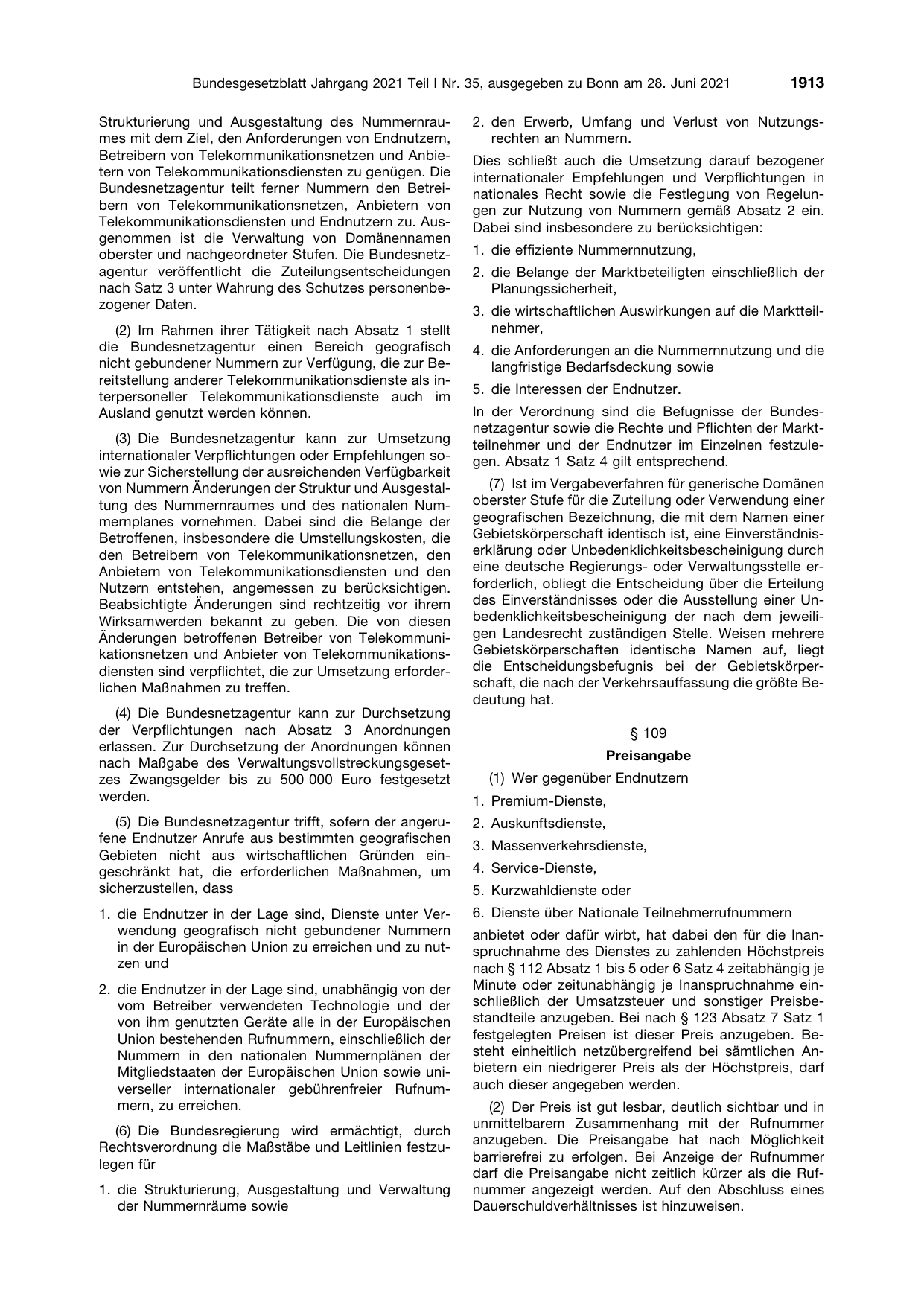BGBl. 2021, Seite 1913 — Originalseite als Abbildung