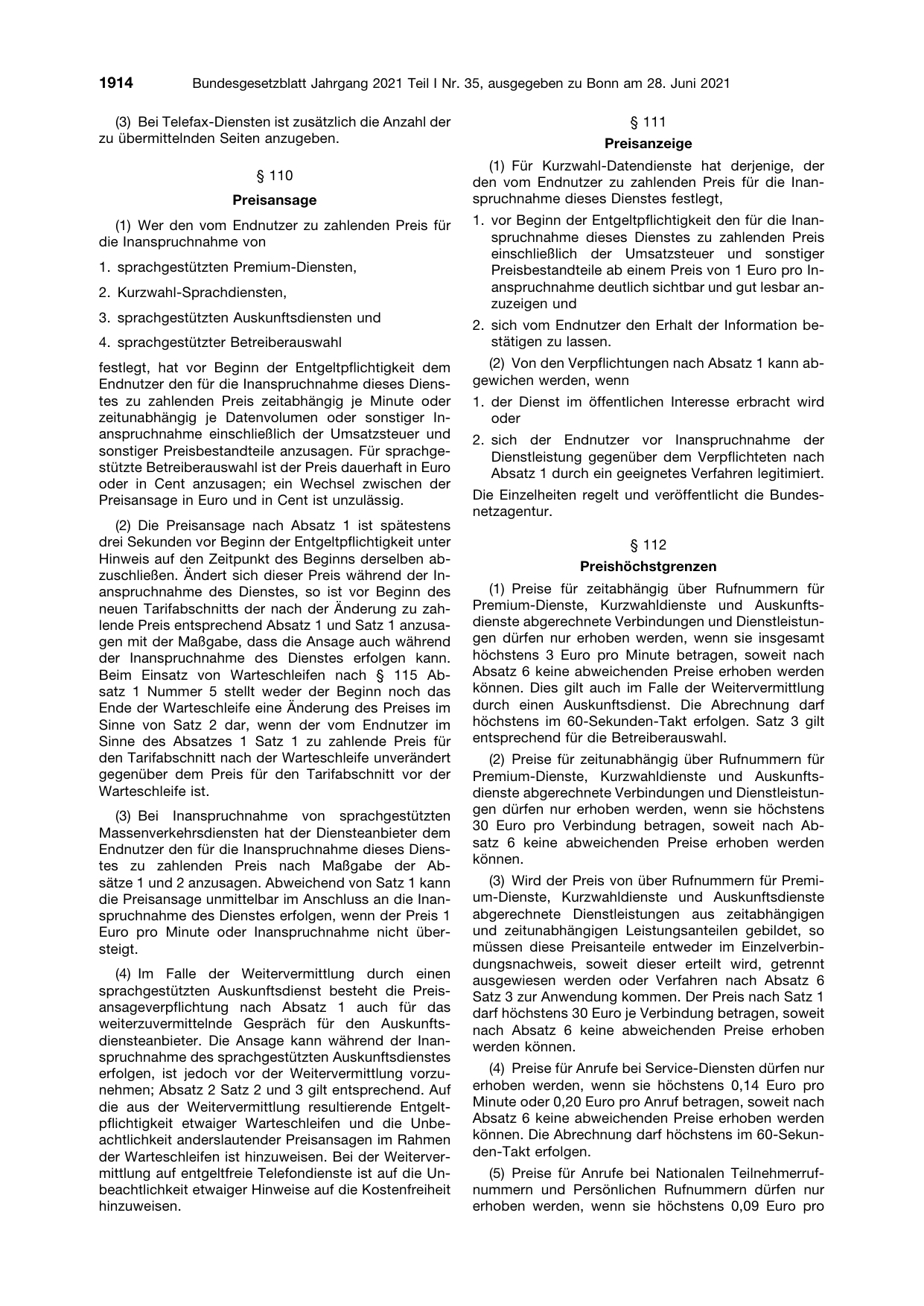 BGBl. 2021, Seite 1914 — Originalseite als Abbildung