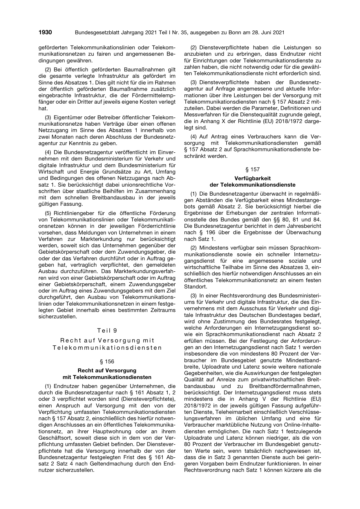 BGBl. 2021, Seite 1930 — Originalseite als Abbildung