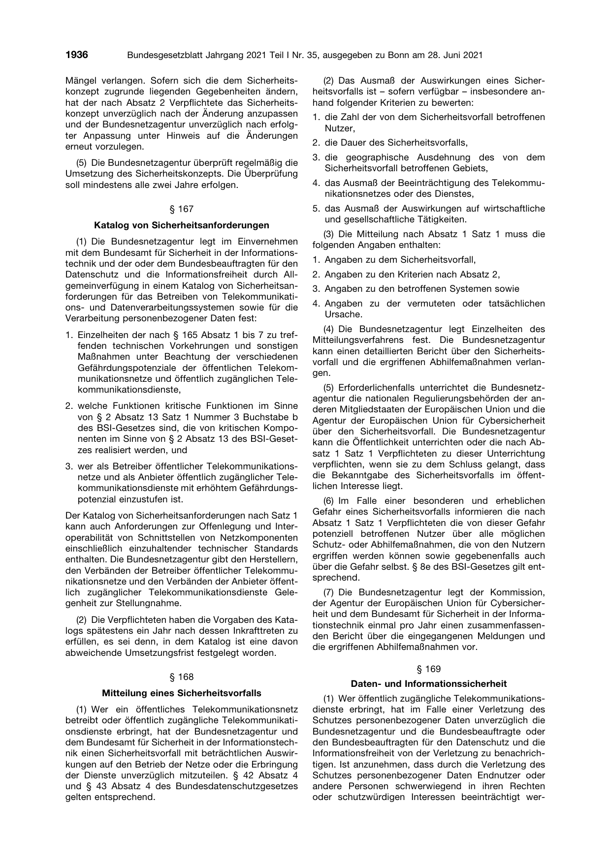 BGBl. 2021, Seite 1936 — Originalseite als Abbildung