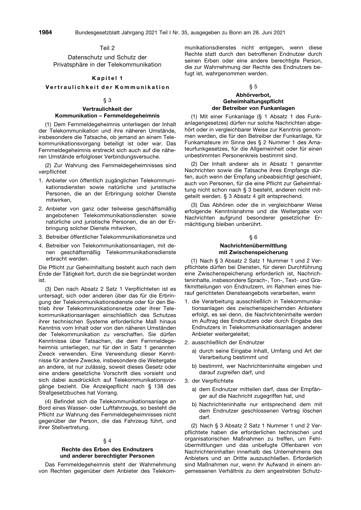 BGBl. 2021, Seite 1984 — Originalseite als Abbildung